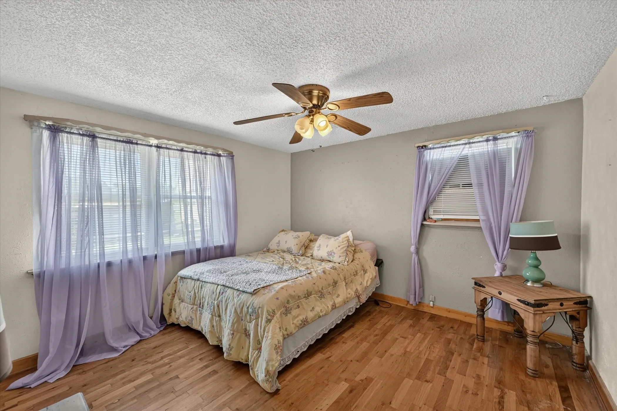 Hardwood-style flooring throughout