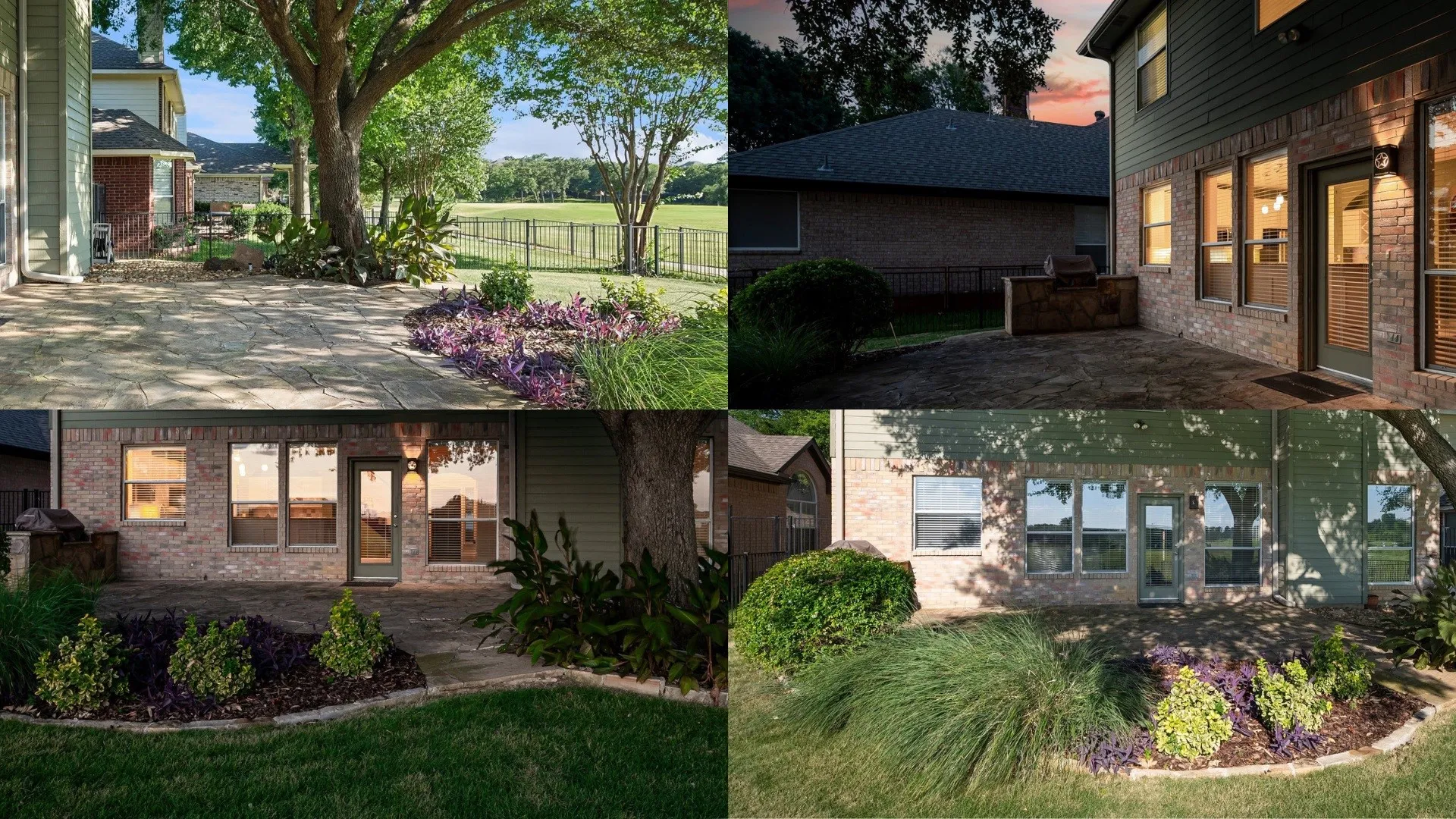 Step outside to your backyard oasis where a flagstone patio, built-in grill, and peaceful golf course views create the perfect setting for morning coffee or evening gatherings.