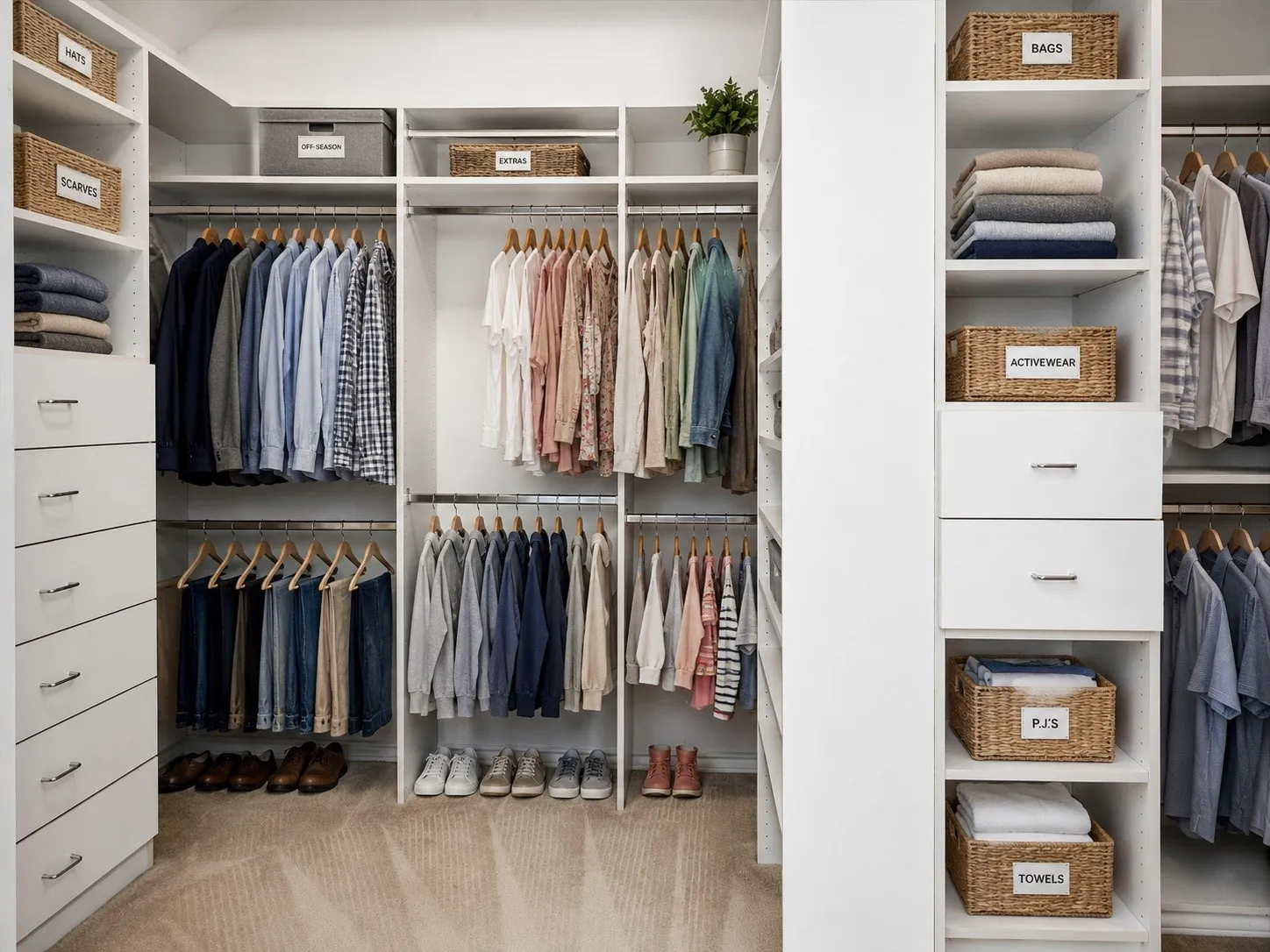 You are going to fall in love with this custom closet system!
