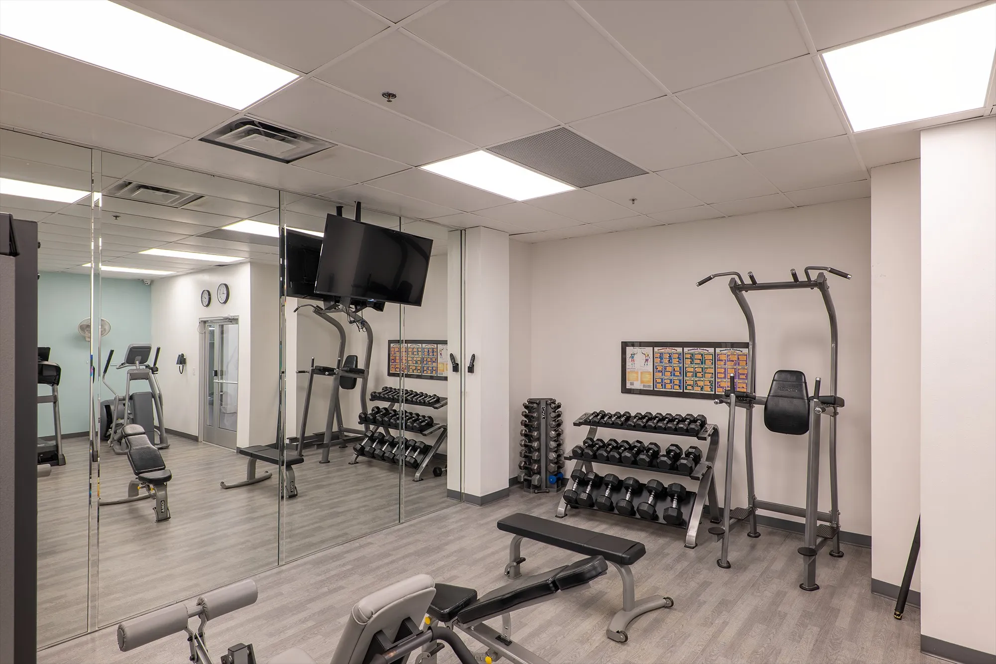 Very Nicely Equipped Fitness Center.