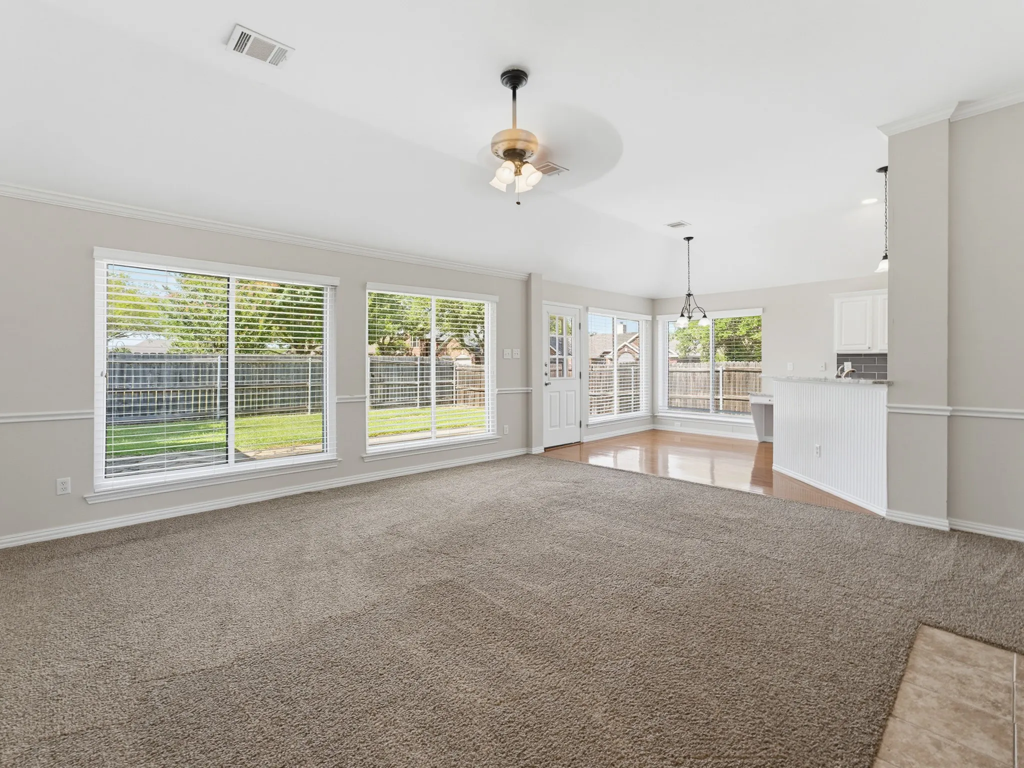 Large open space living room