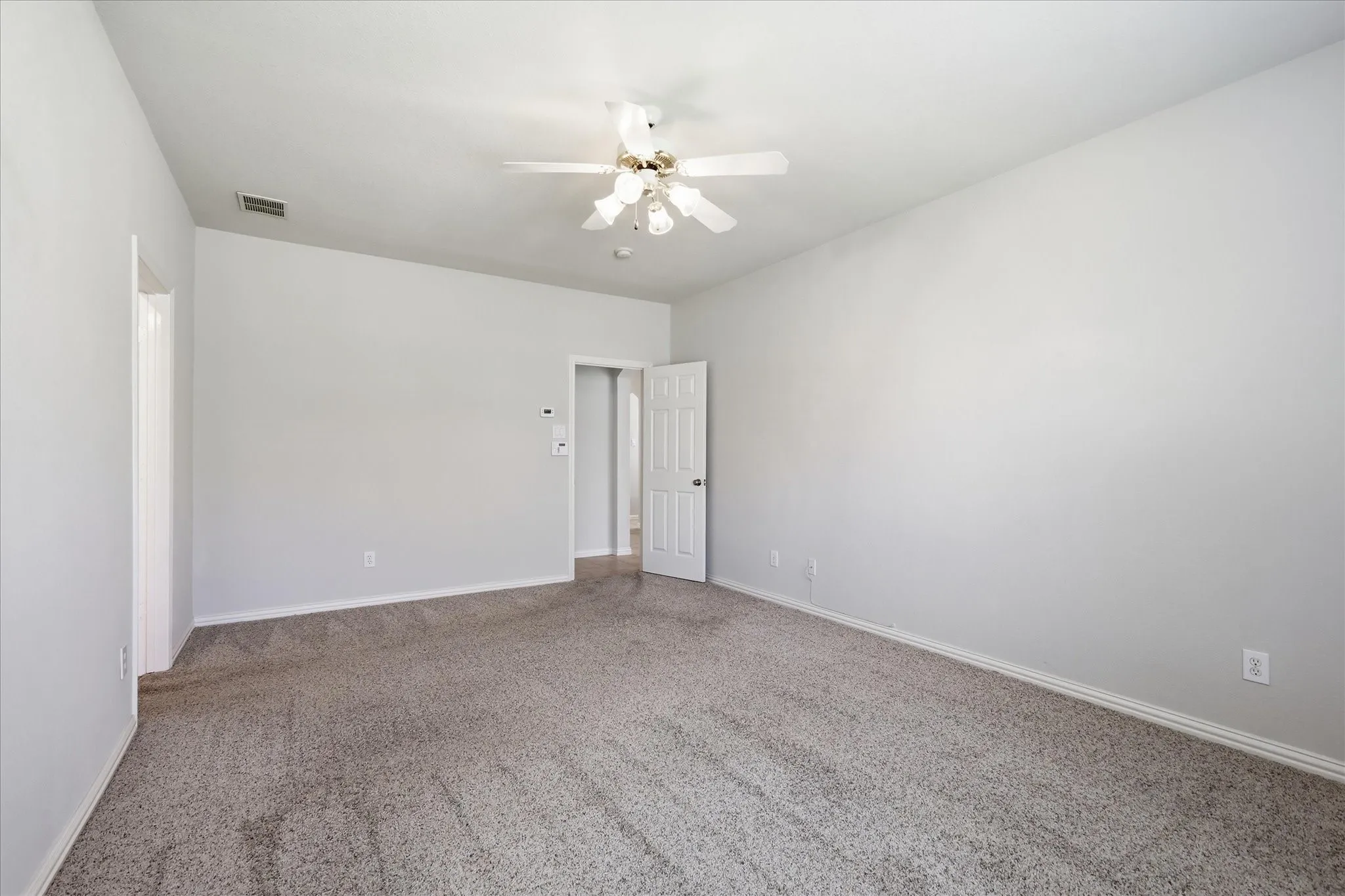 Neutral-toned wall paint throughout