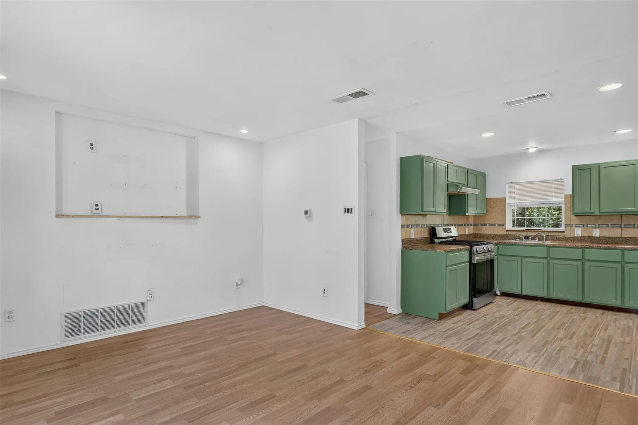 Open-concept living space.