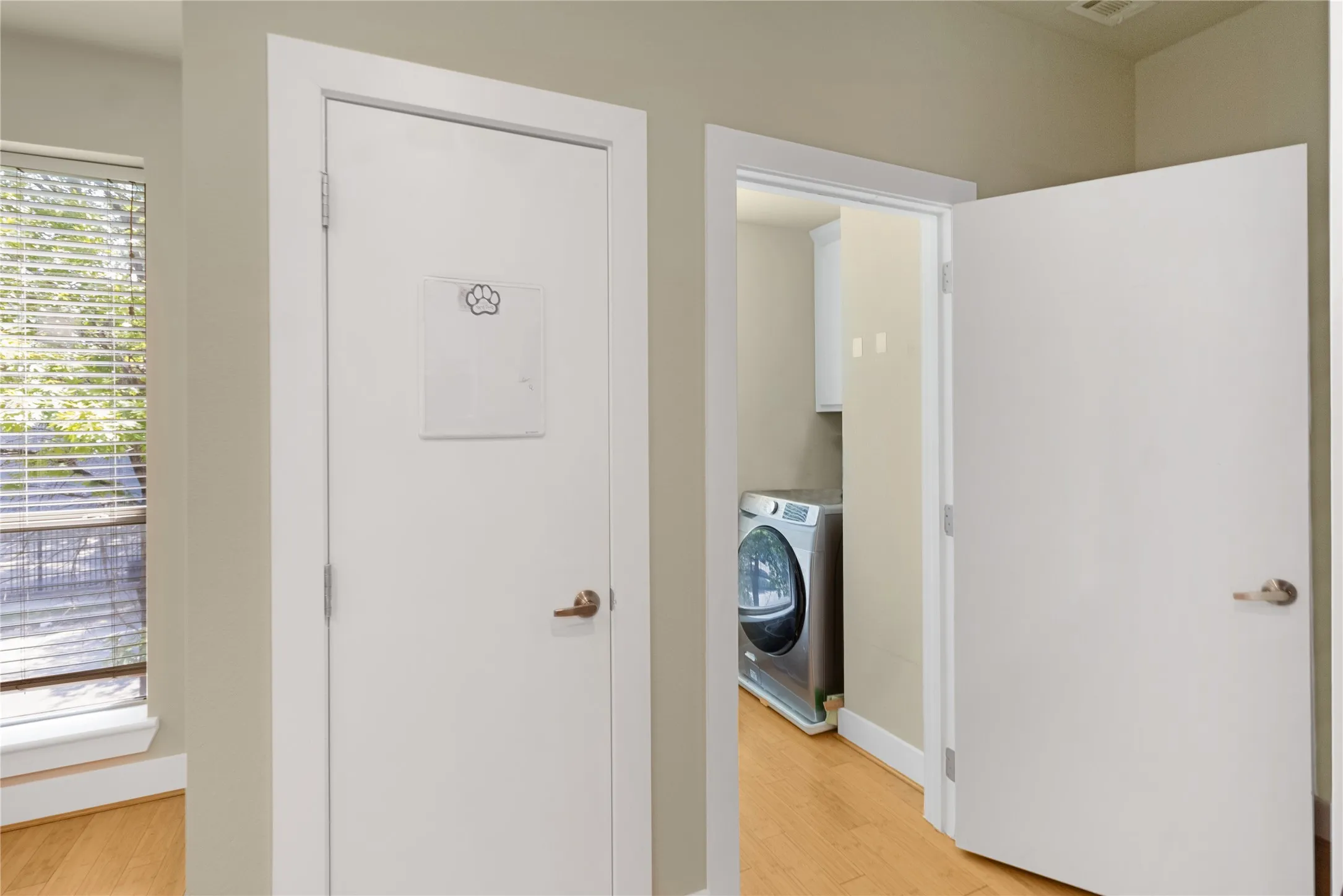 leading to laundry room