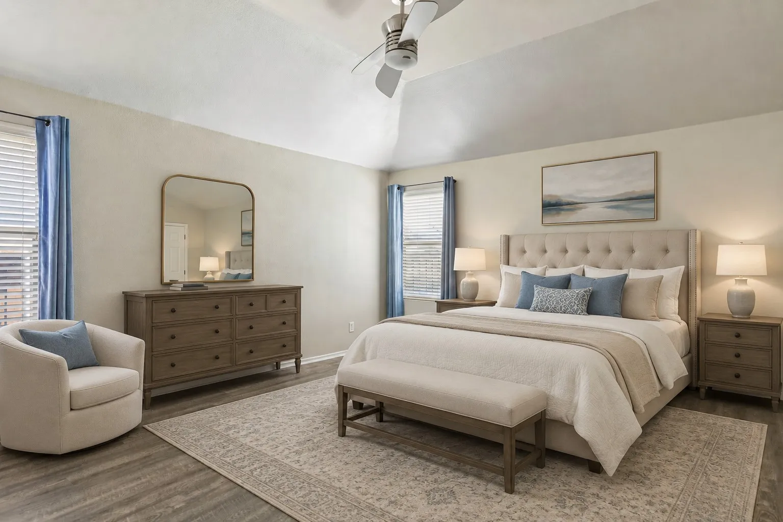 Primary Bedroom - virtually staged