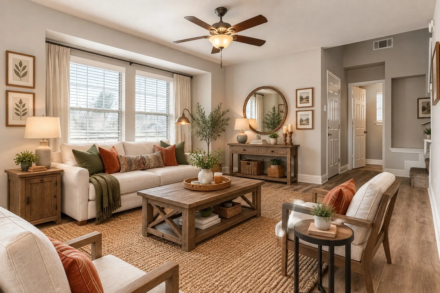 This photo was altered to show potential decor
