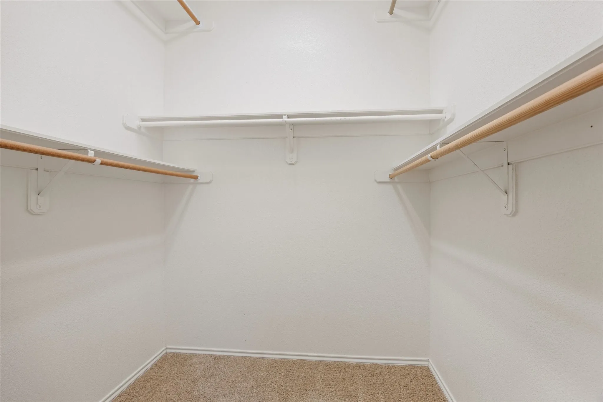 Primary closet with generous storage