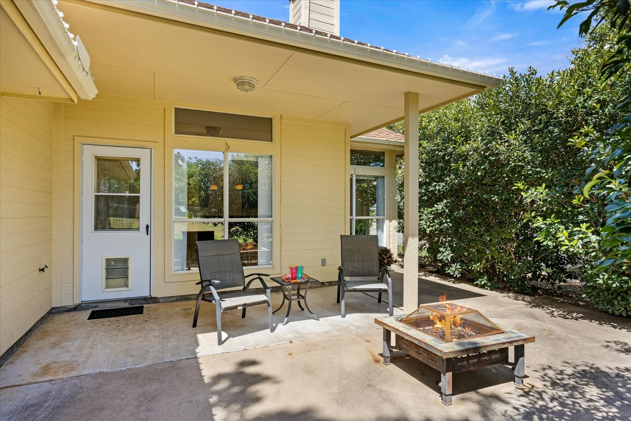 Deep covered patio spaces