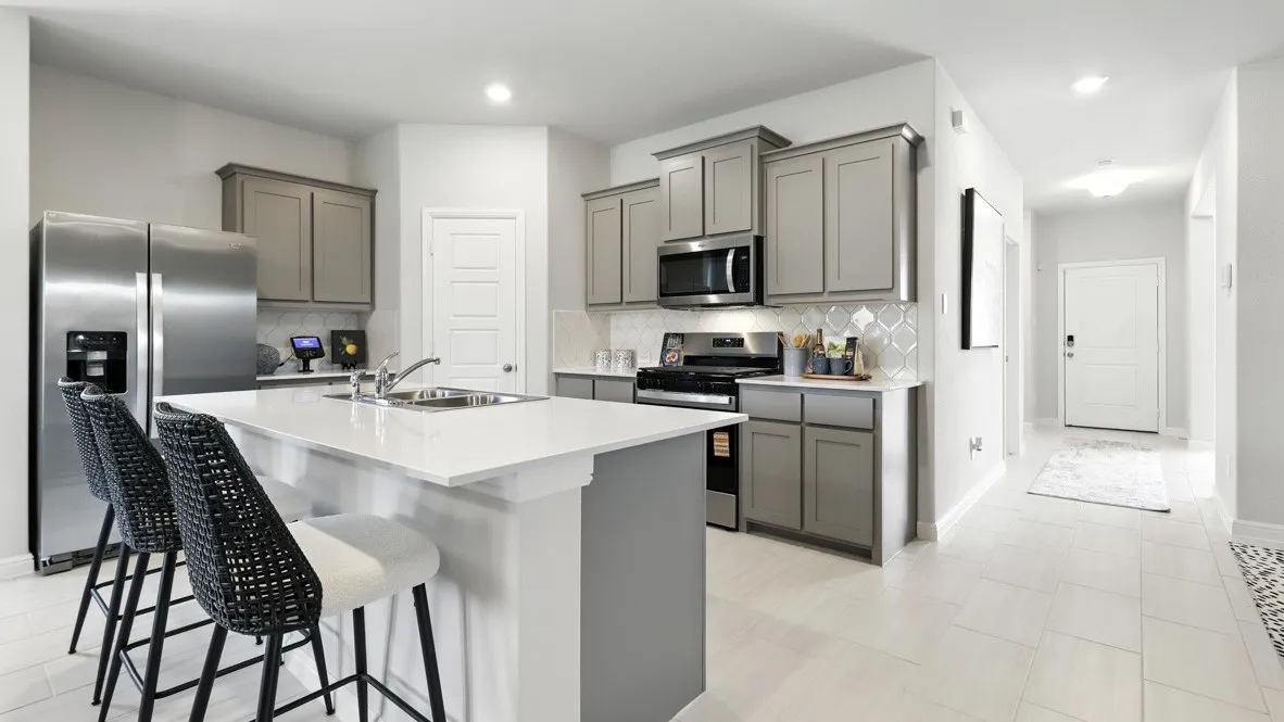 Kitchen - All Home and community information, including pricing, included features, terms, availability and amenities, are subject to change at any time without notice or obligation. All Drawings, pictures, photographs, video, square footages, floor plans, elevations, features, colors and sizes are approximate for illustration purposes only and will vary from the homes as built.
