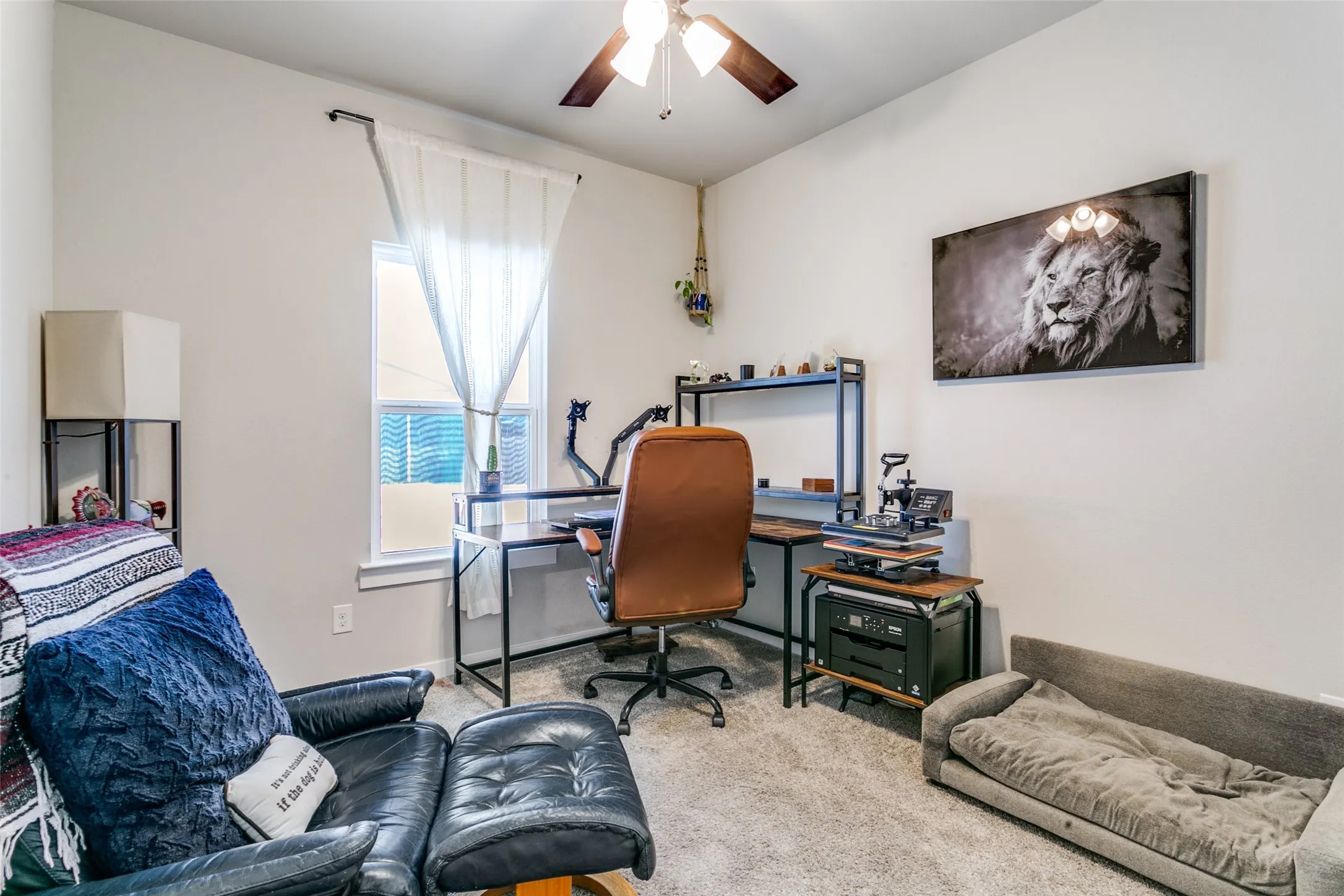 guest bedroom used as an office