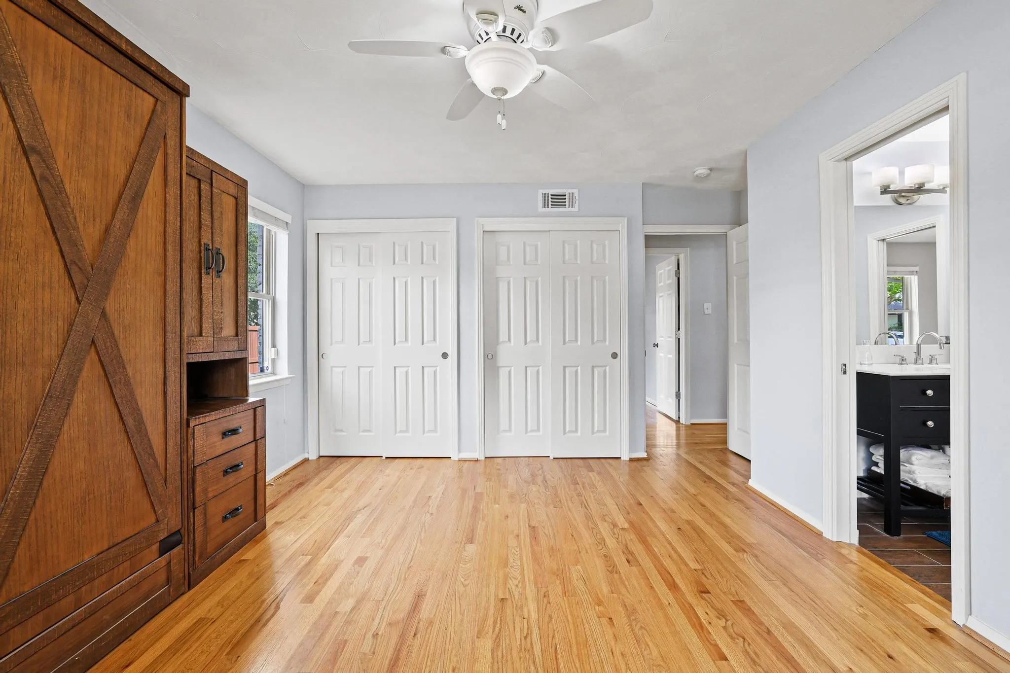 Bedroom 3. The custom Murphy bed conveys!