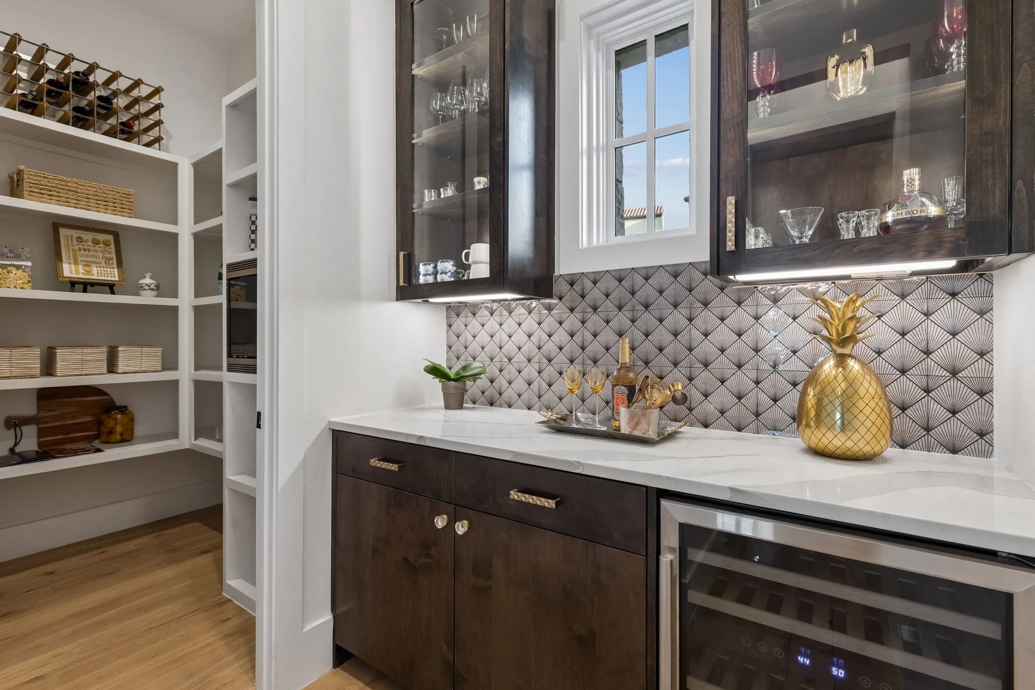 Additional cabinetry
& countertops for coffee bar …also Wine refrigerator