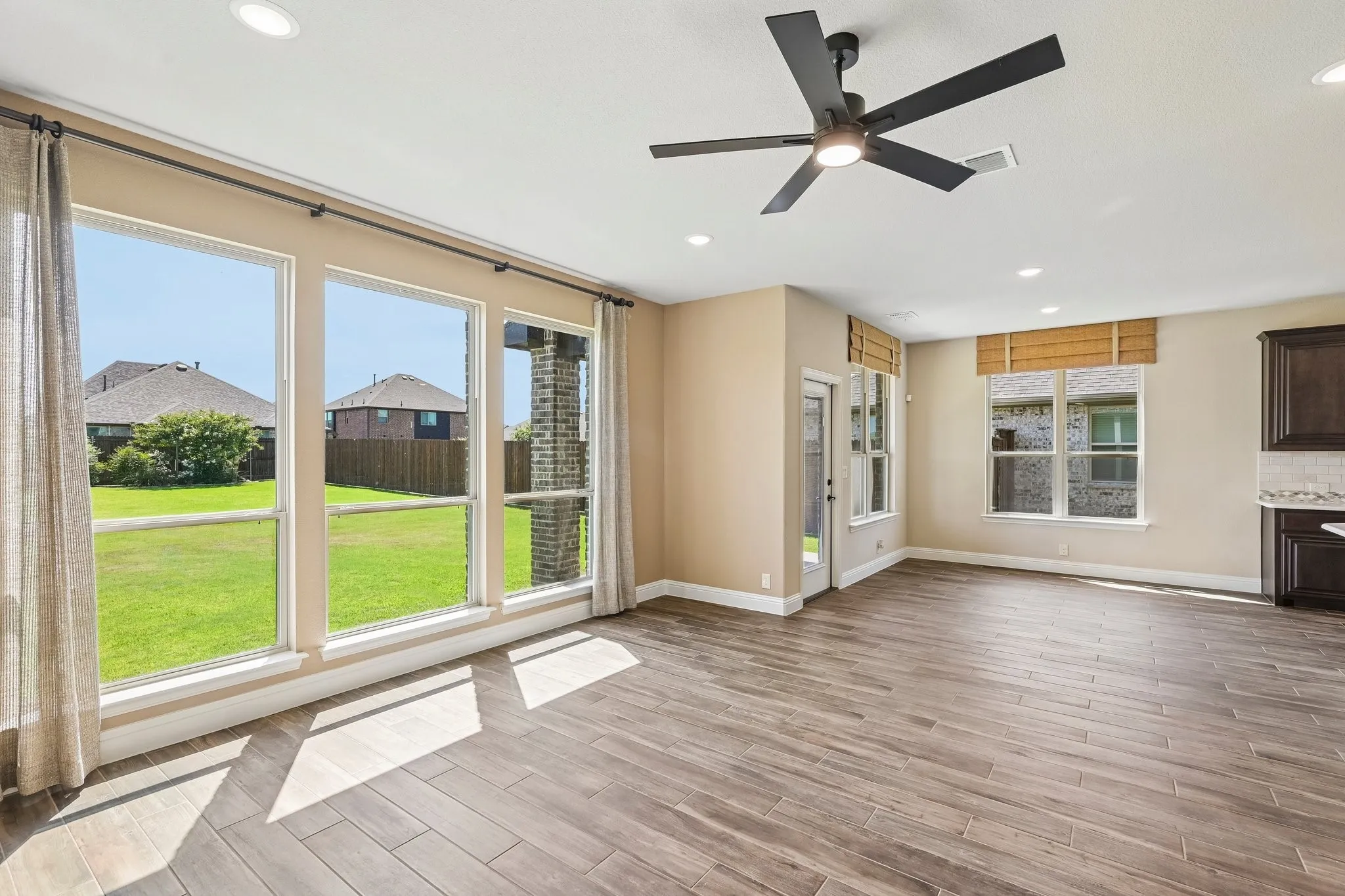 Open concept kitchen and living room