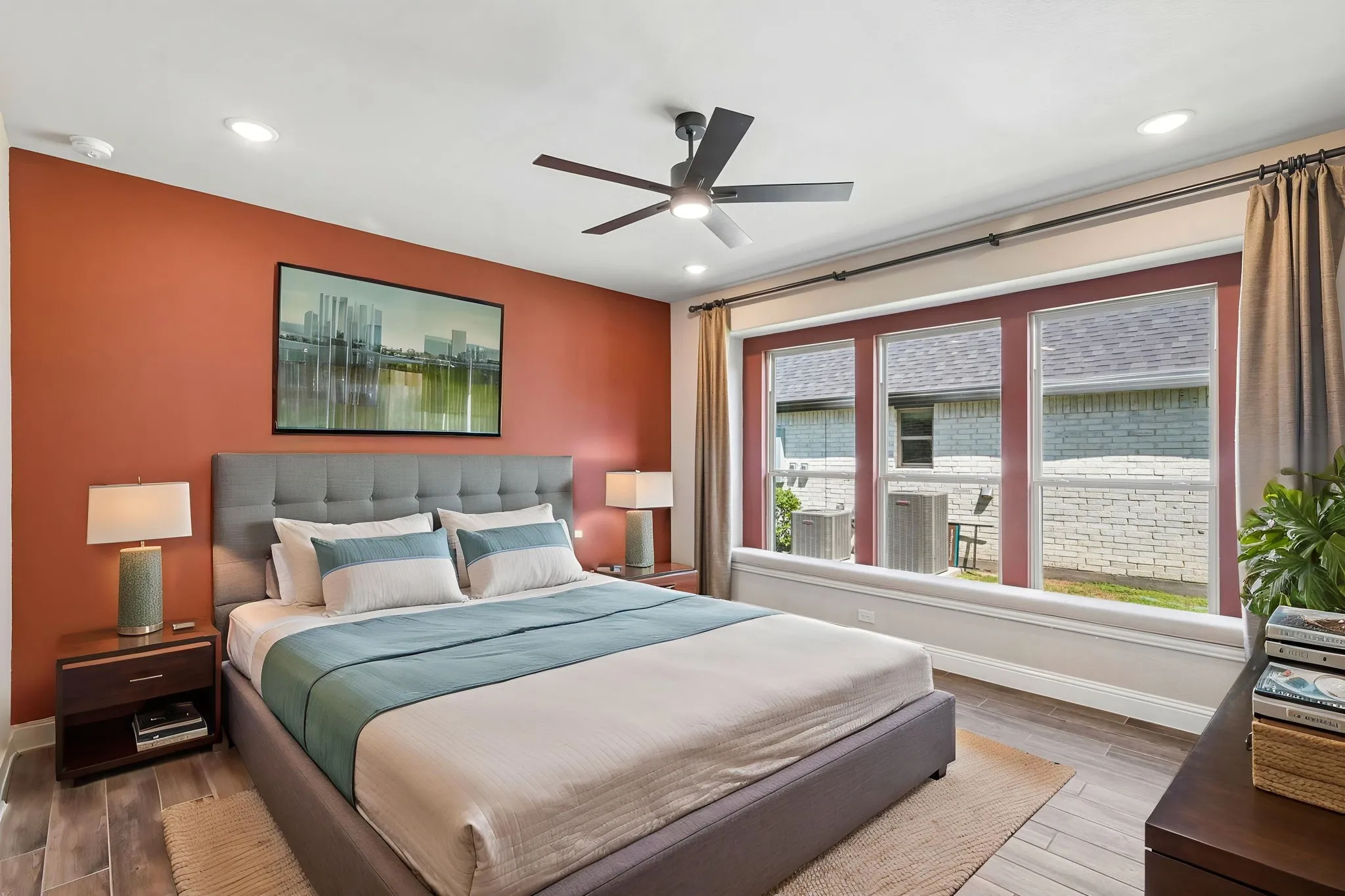 1st floor primary suite - digitally staged