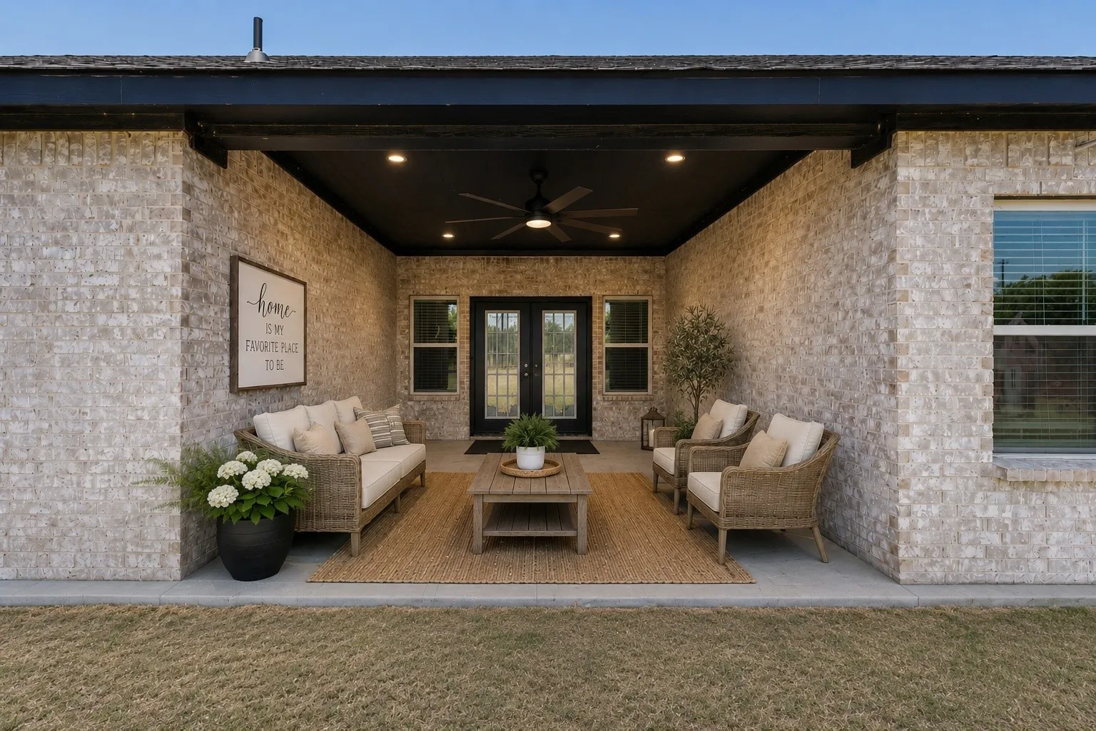 AI Staged Back Patio