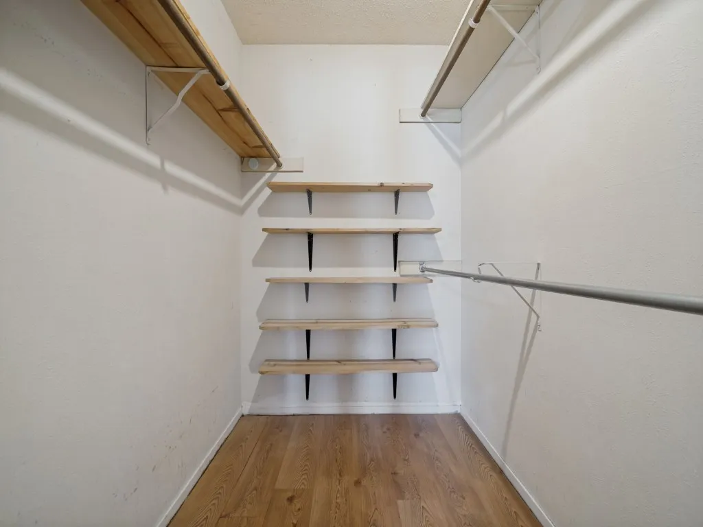 Large closet in primary bedroom.  Rare for this area
