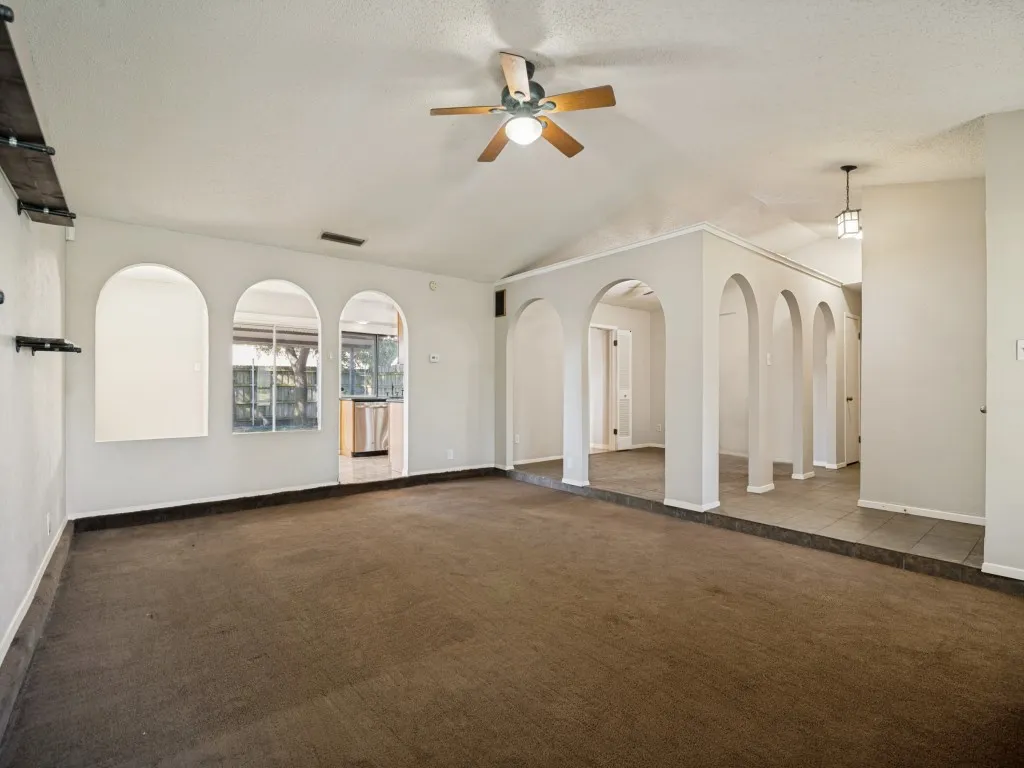 Second look at the living area towards the kitchen and dining room.