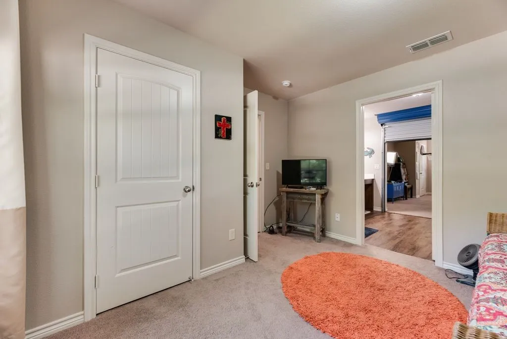 front bedroom with connected handicap equipped bathroom.