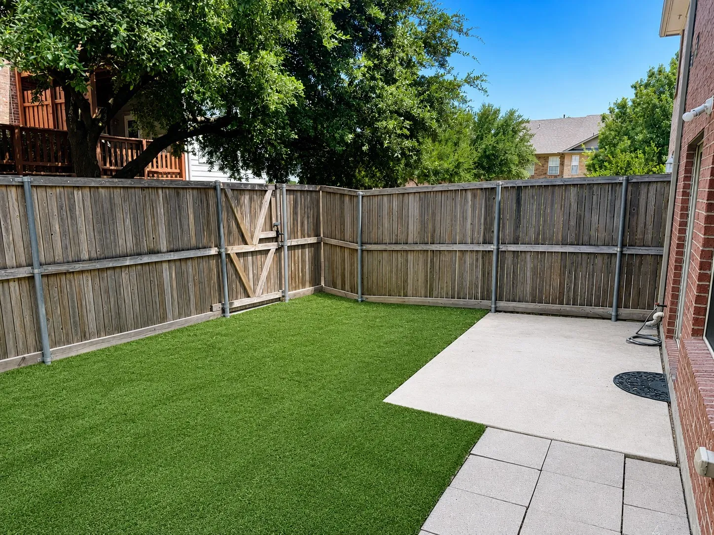 Maintenance free back yard