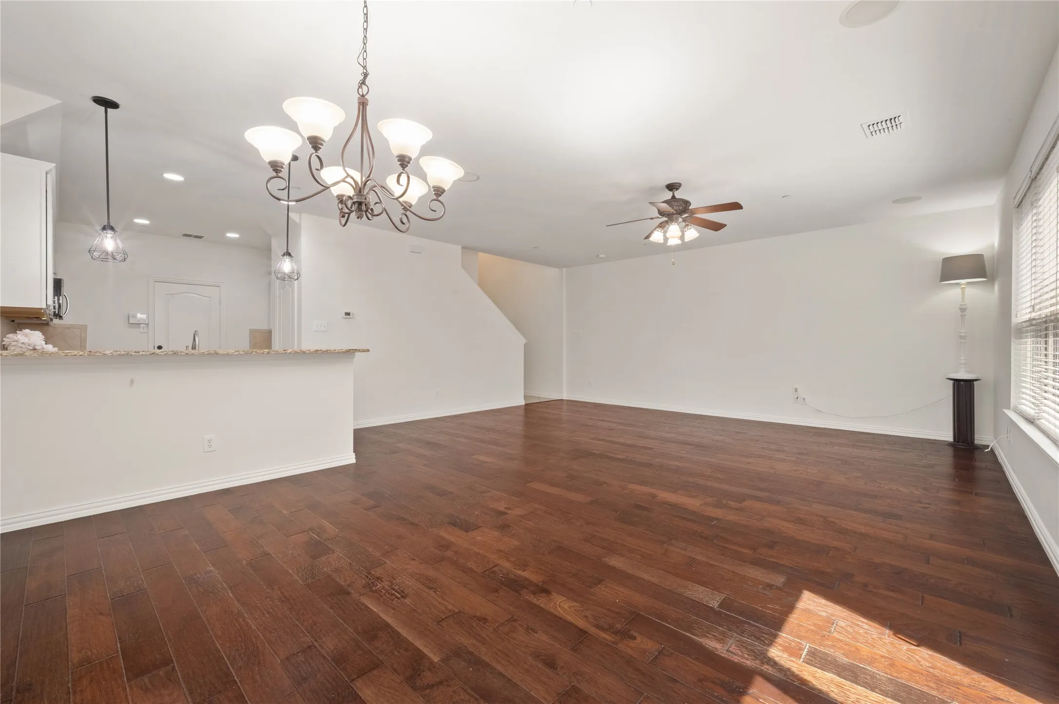 1st floor living area
with wood floors