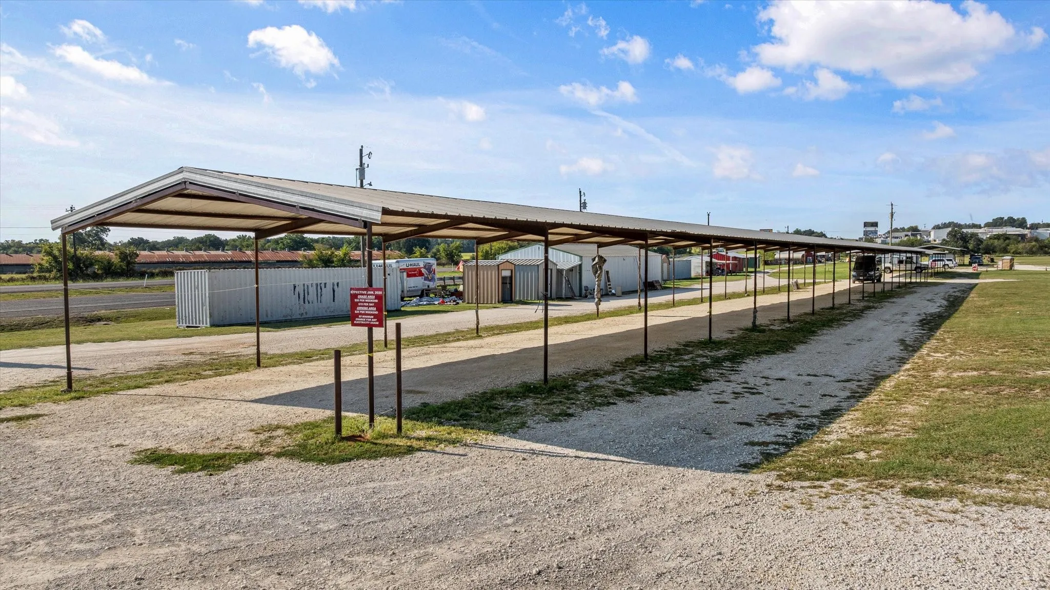 Aerial View of The Chicken House Antique Mall and Flea Market Property on 13.99 Acres