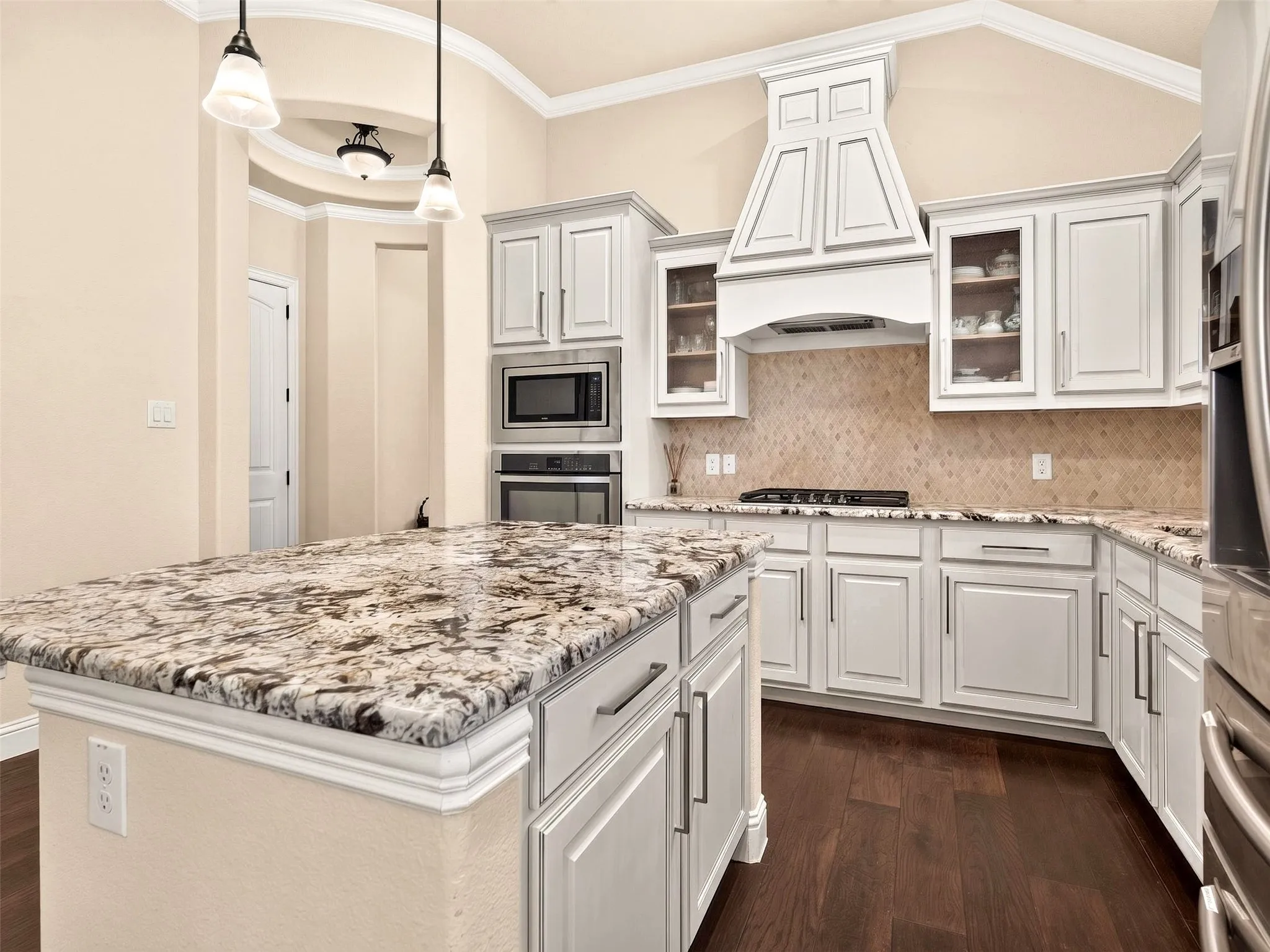 Custom Glass-Front Cabinetry