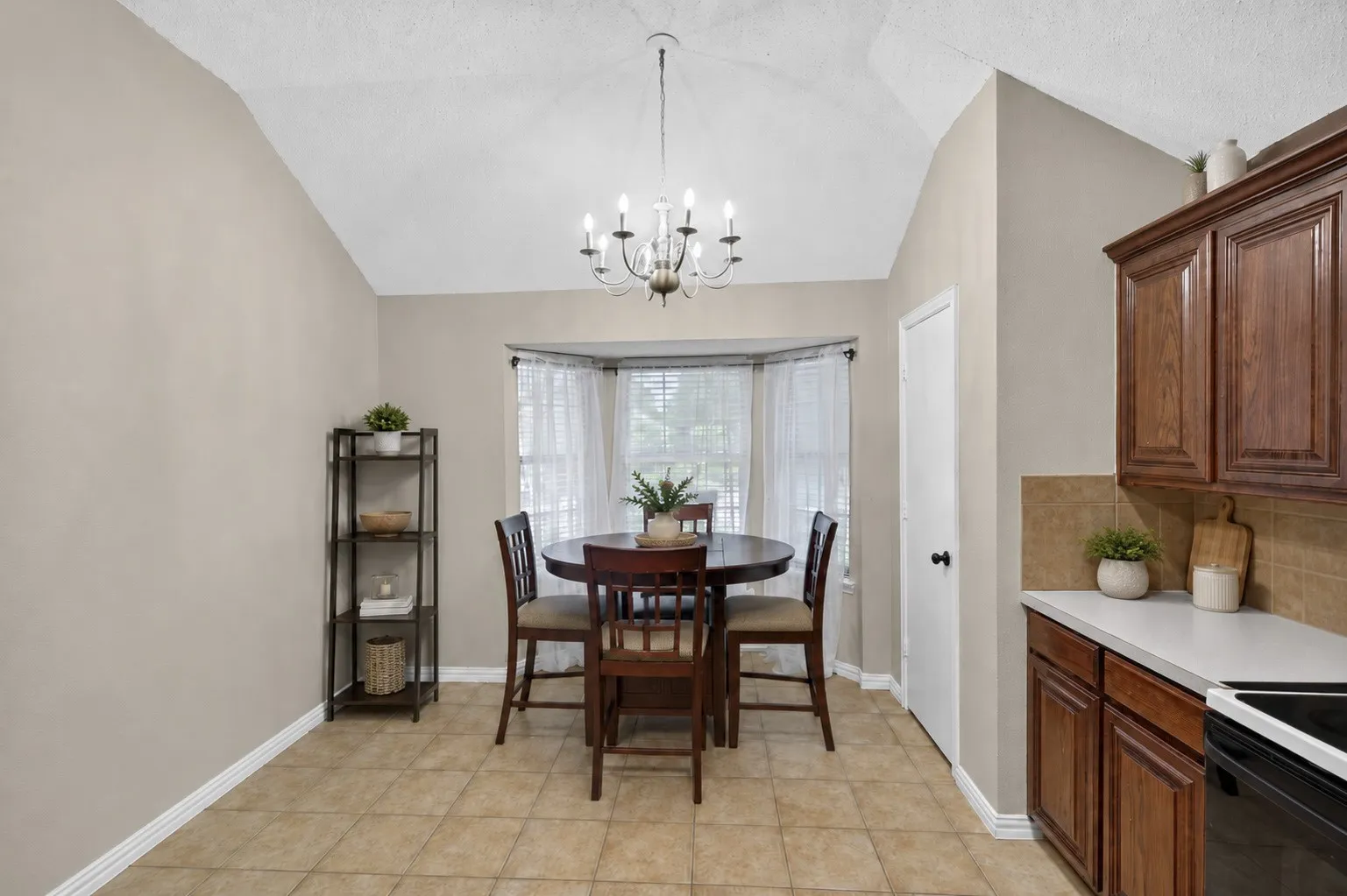 Dining room with view of front yard.
