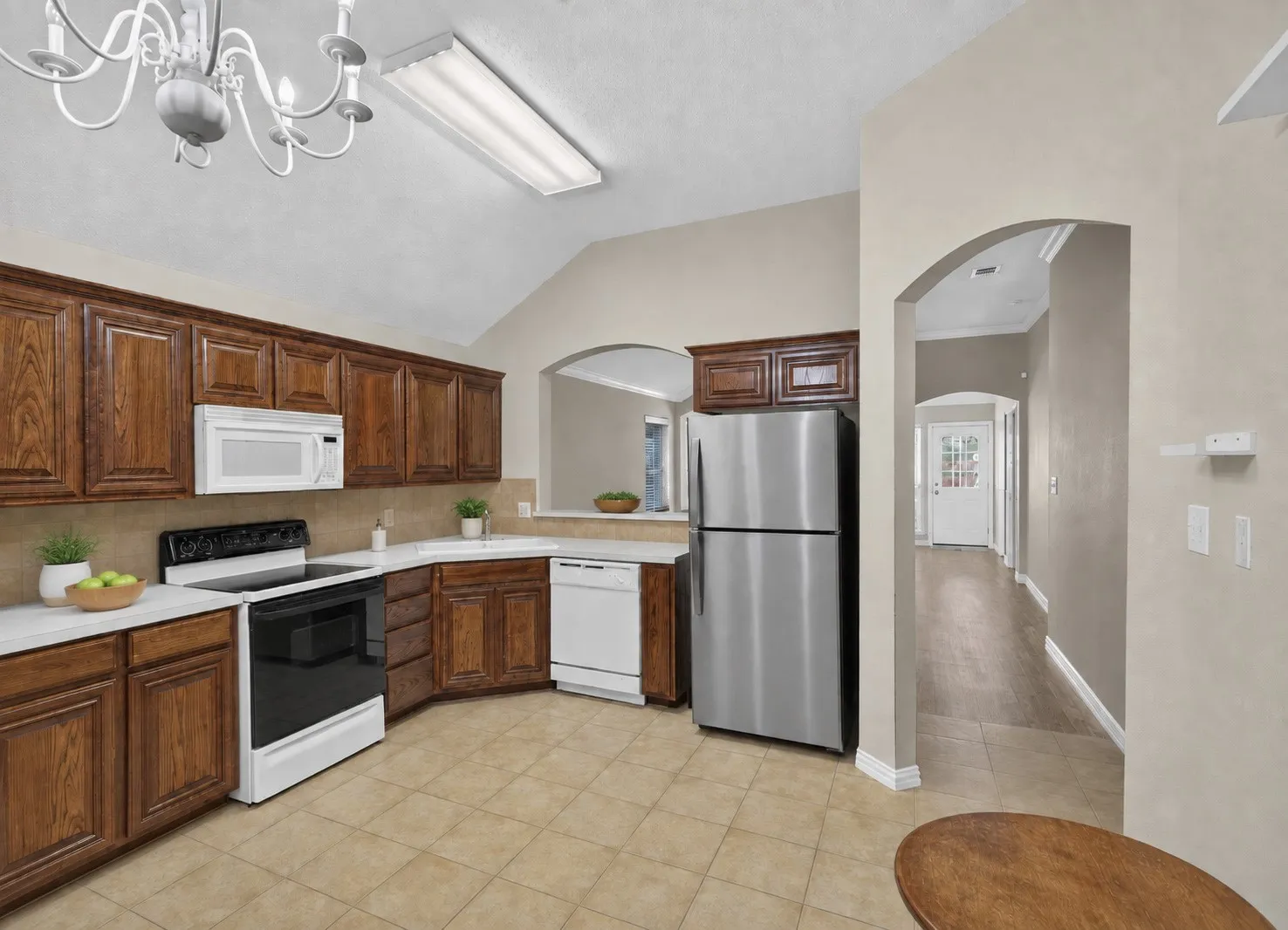Kitchen with a pantry.  Counter space galore!