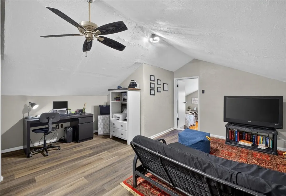 Upstairs bedroom with adjoining flex space