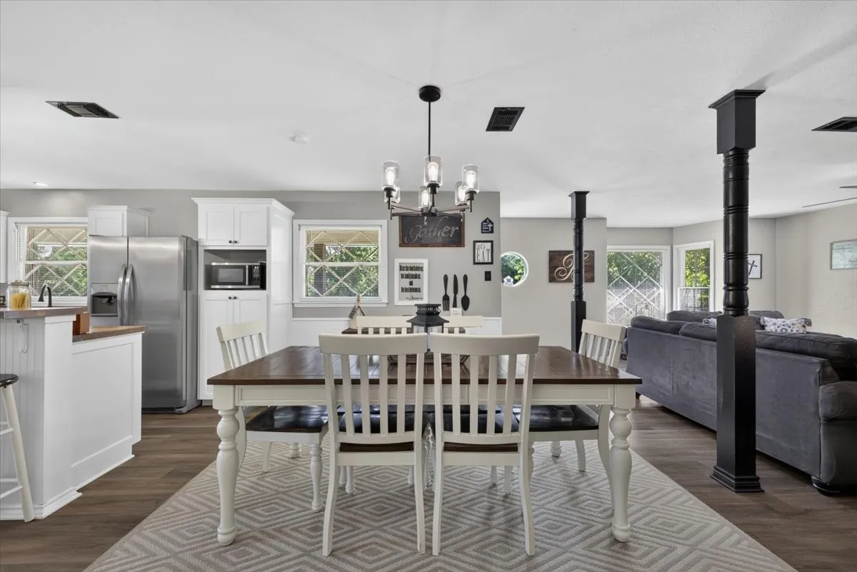 Dining area connects the kitchen and living space for easy everyday use