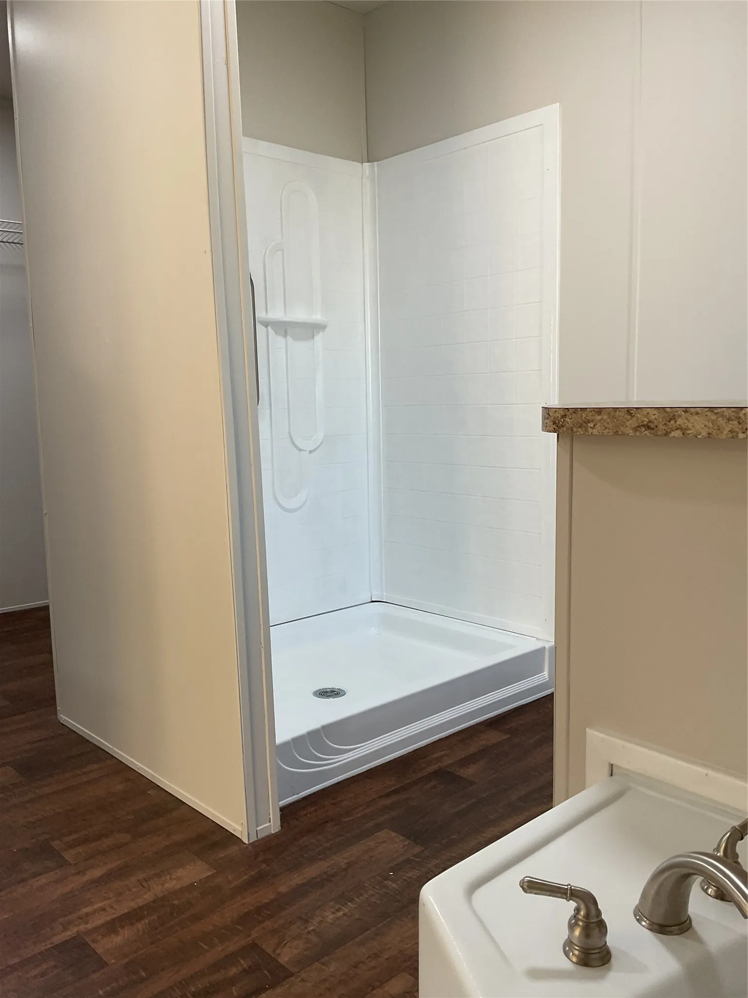 Stand up shower.