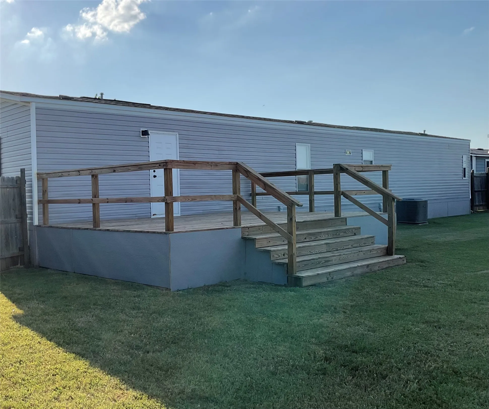 New back deck freshly stained.