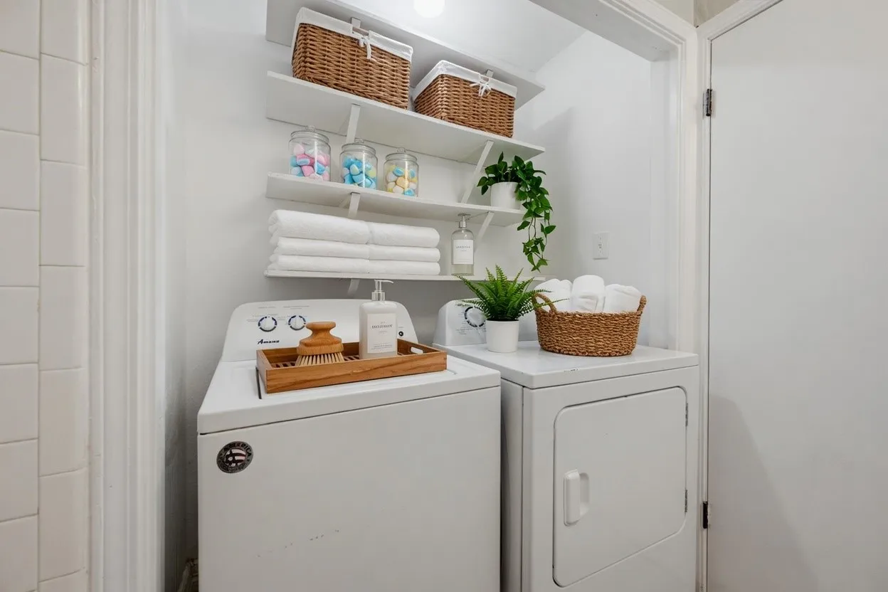 virtually staged laundry closet