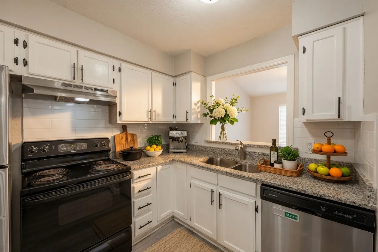 virtually staged kitchen