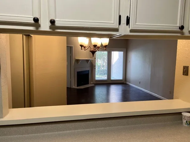 view of living from kitchen
