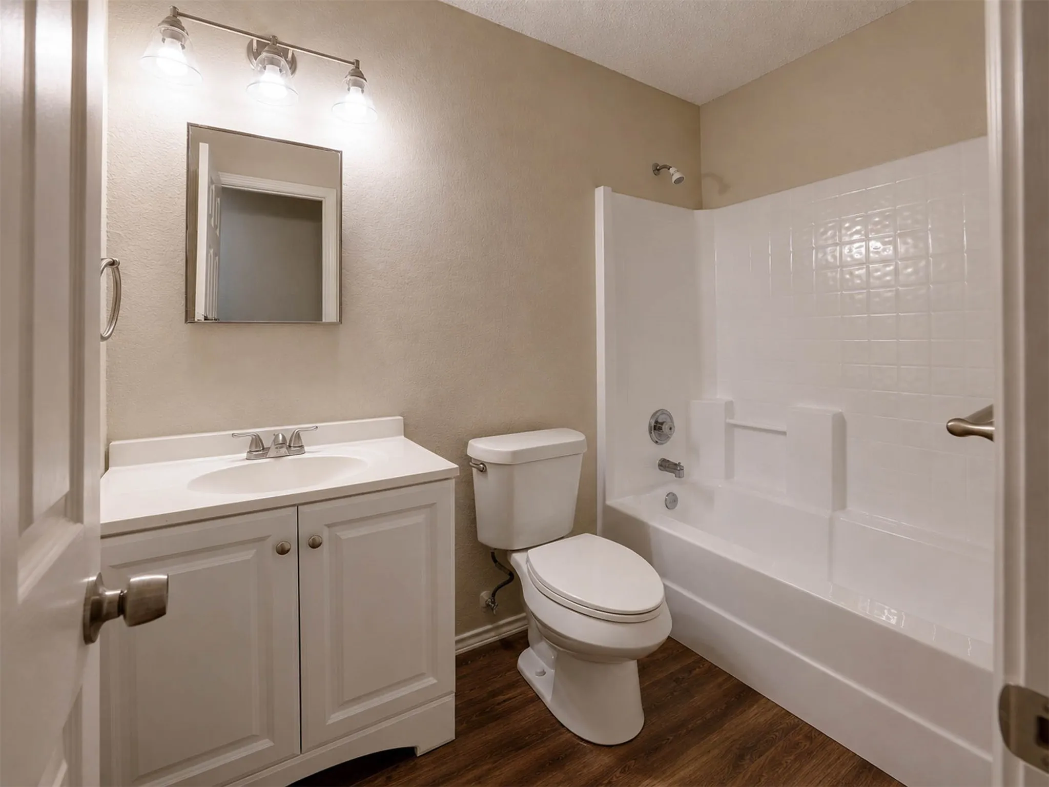 New vanity and lighting in both bathrooms
