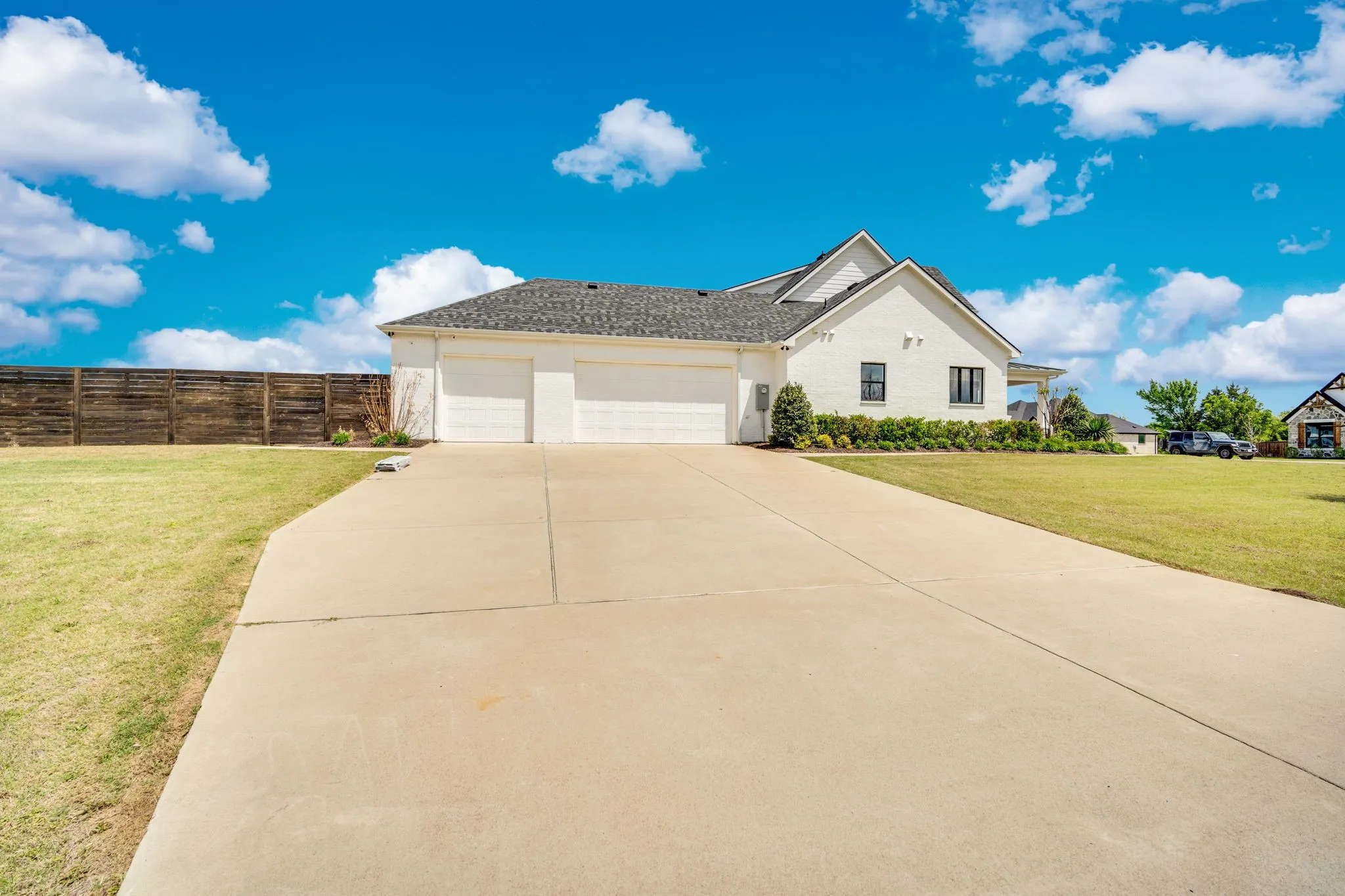 Three car garage