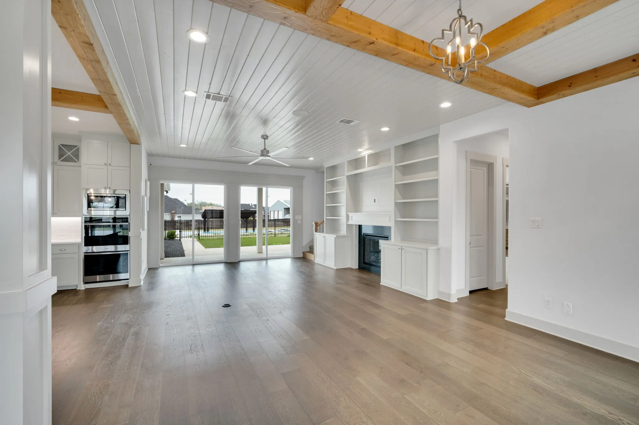 Sliding doors to back porch