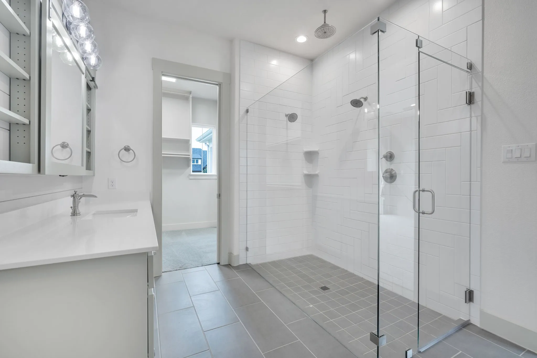 Primary bath with double shower