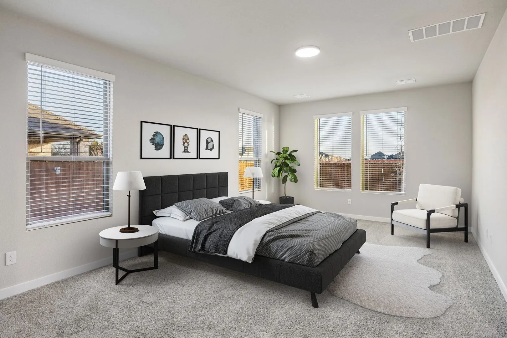 Primary Suite in the Wimbledon home plan by Trophy Signature Homes – REPRESENTATIVE PHOTO