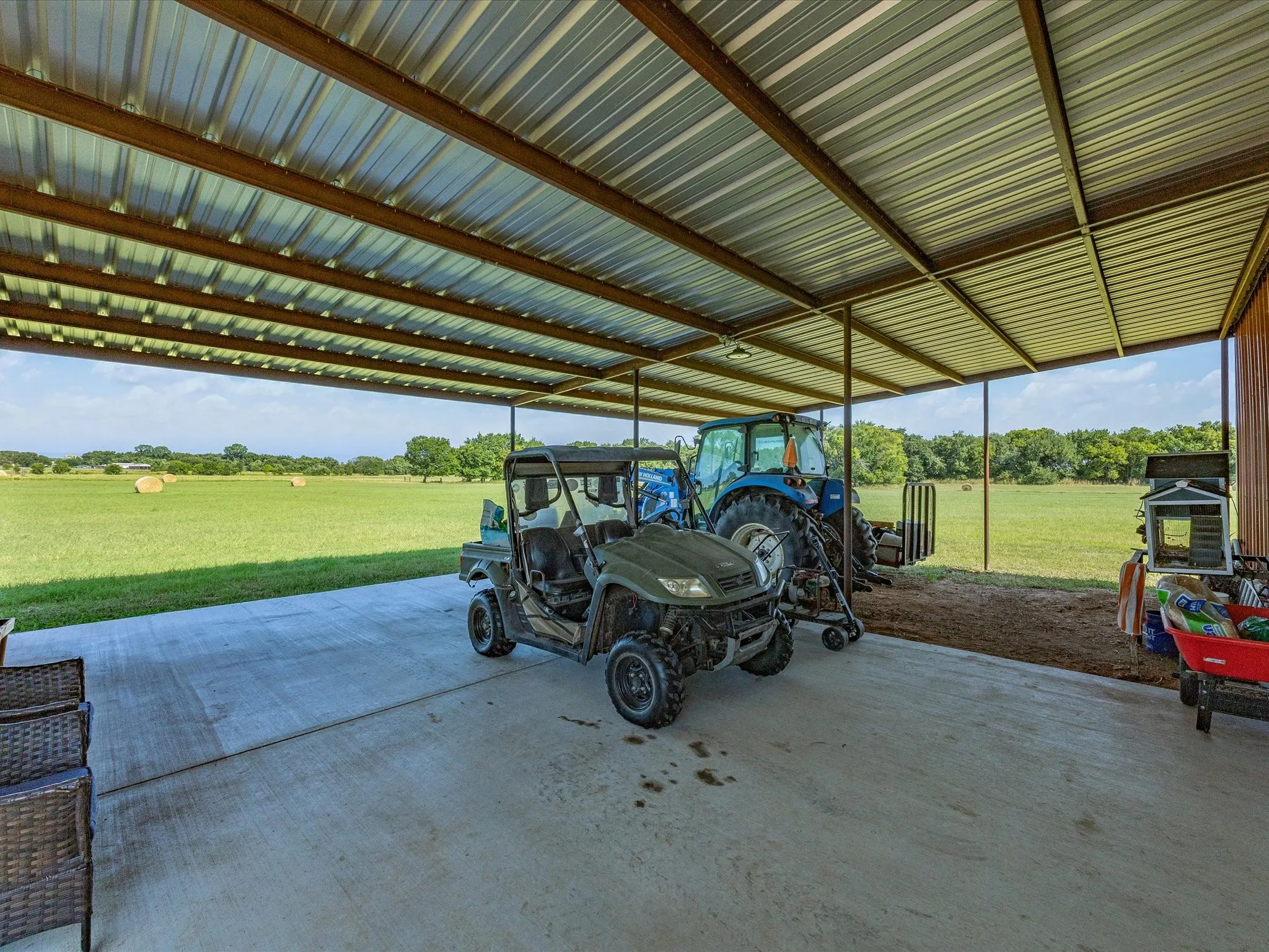 Lean-to off back of workshop