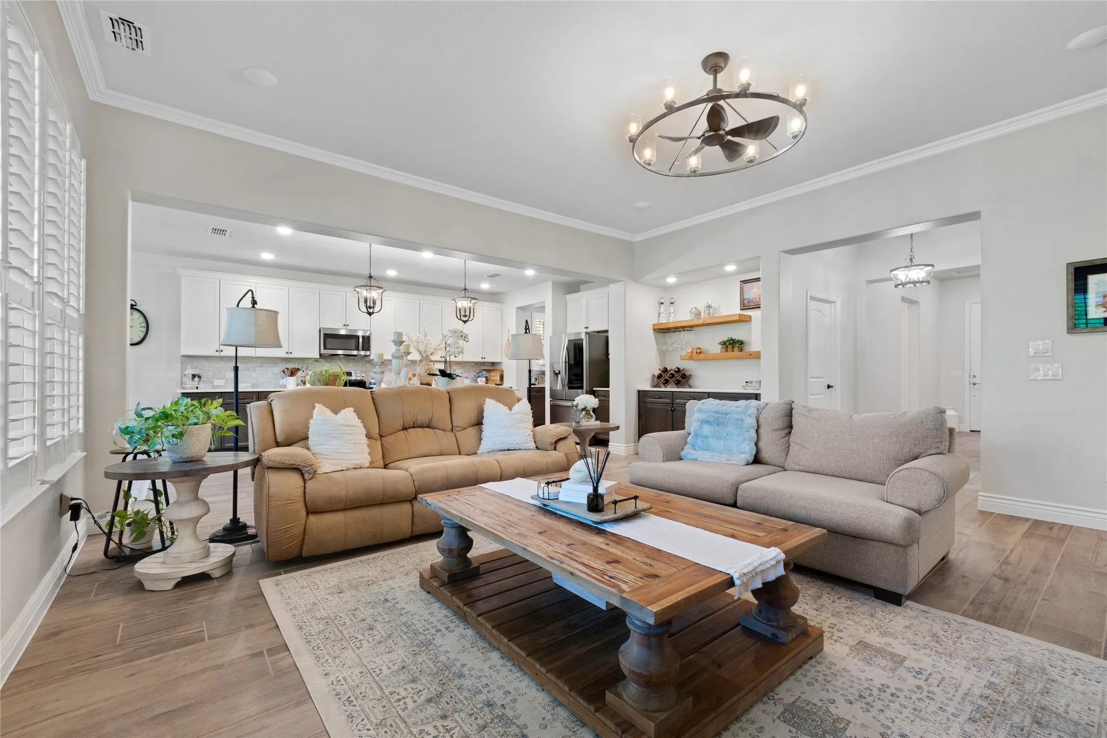 Spacious living room giving you all of the "feels."