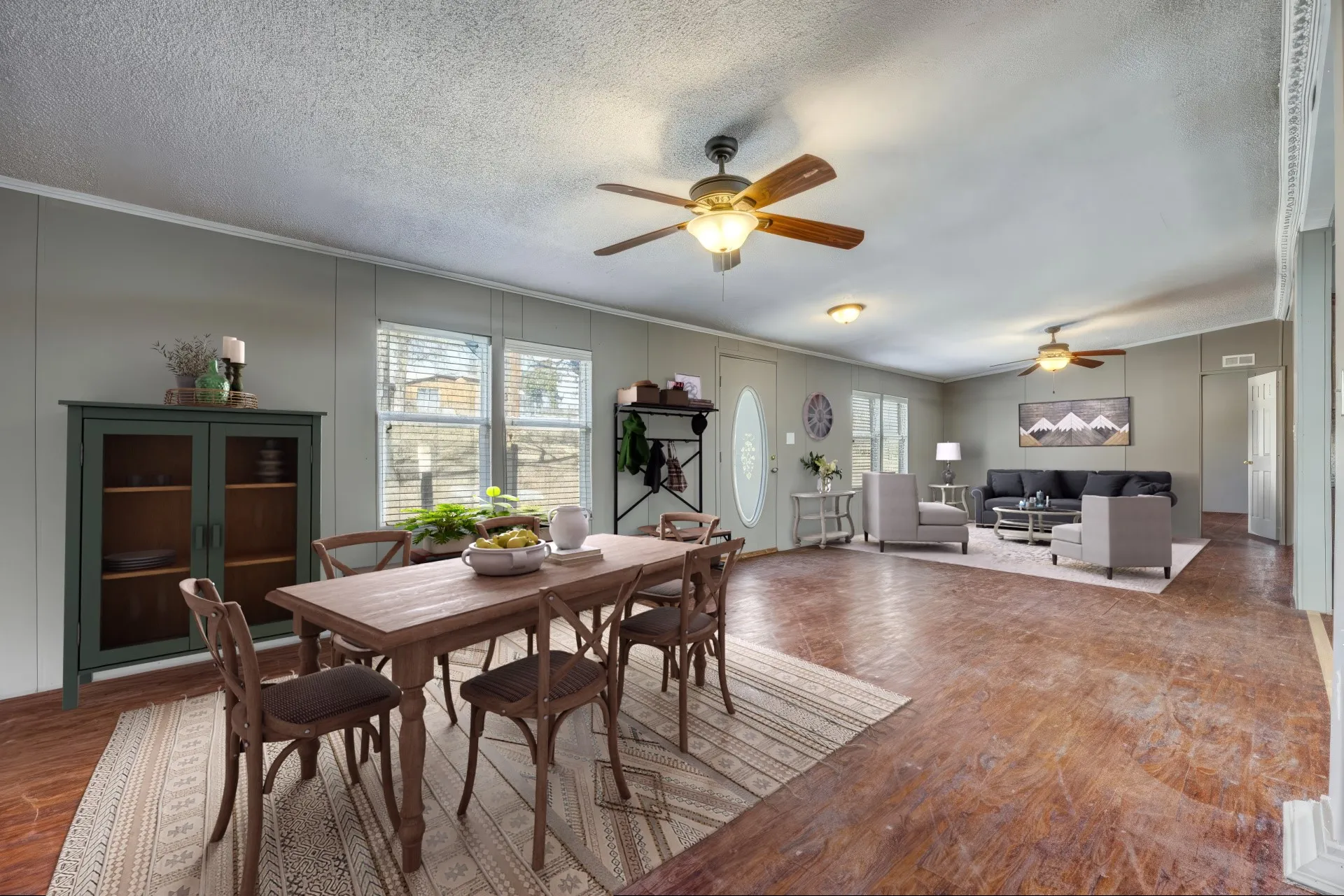 Large, open dining room and living room, Great for Family fun!  Virtually Staged!