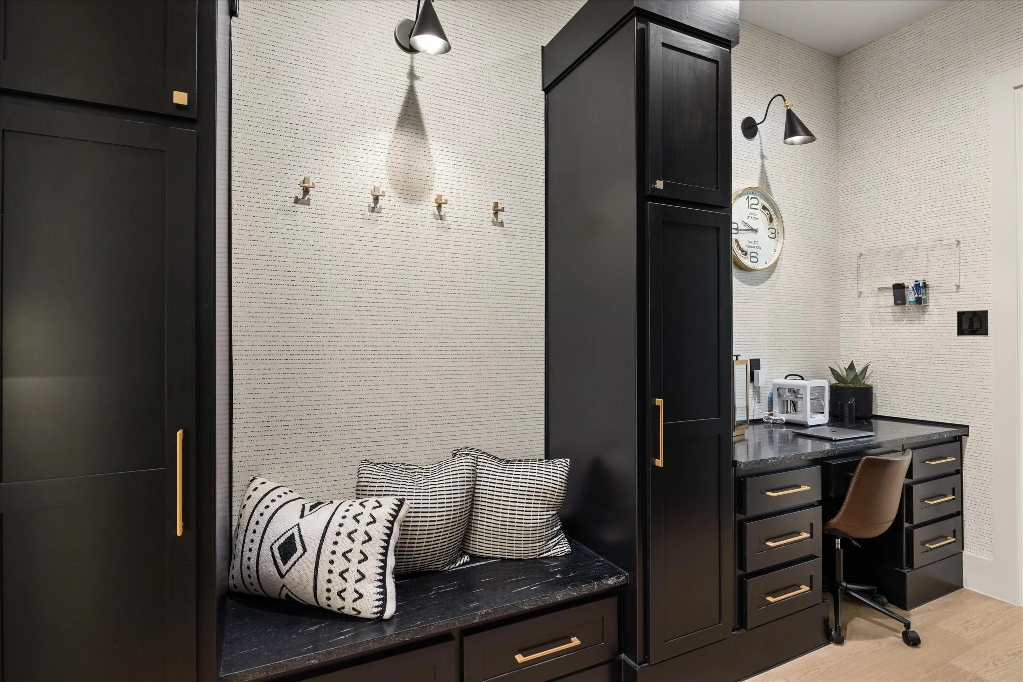Built in cabinets and desk