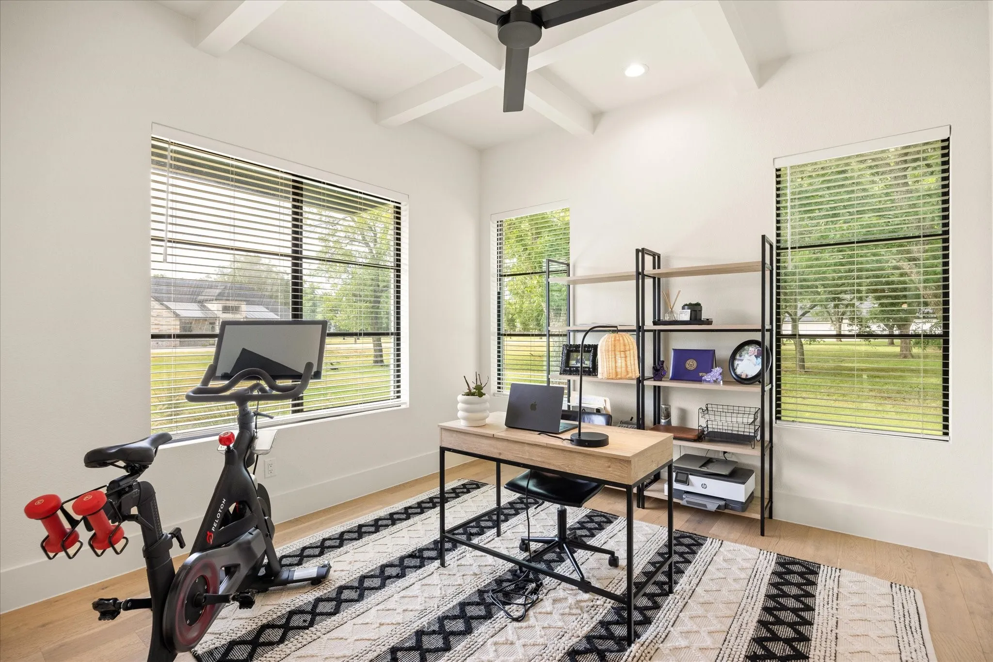 Bedroom 3 is used as a office and workout space
