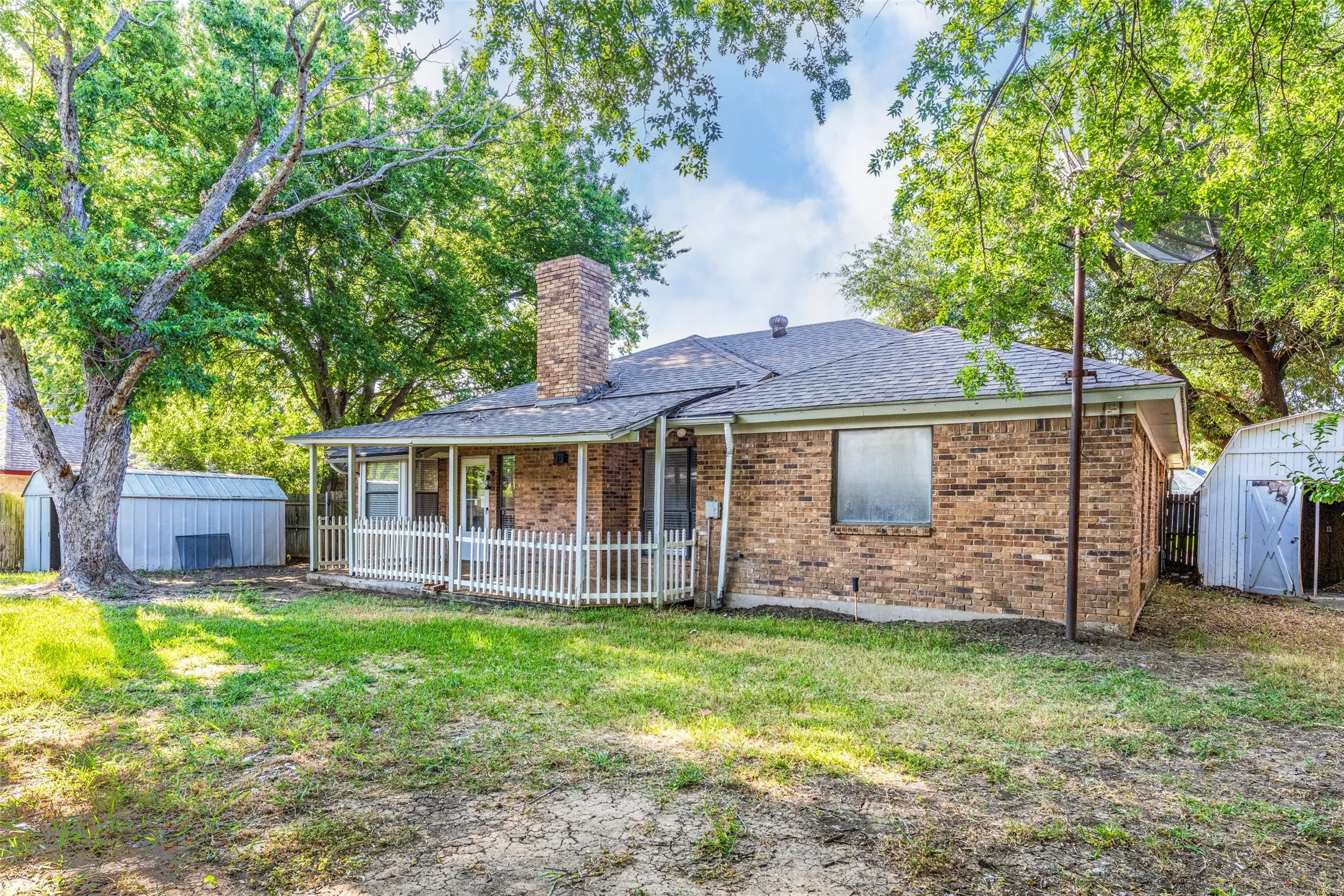 Large backyard