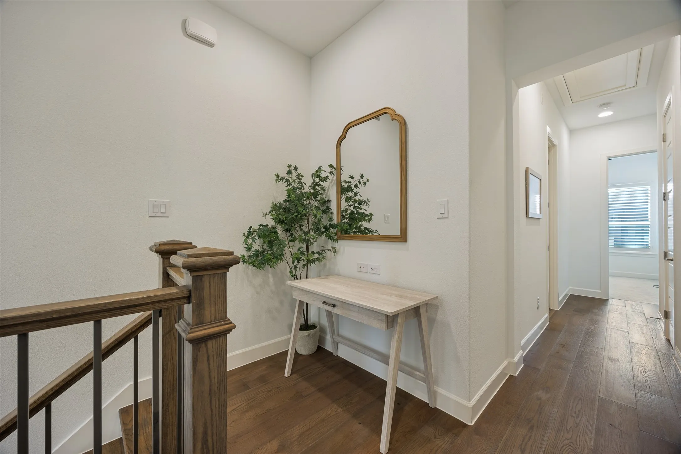 top of the stairs