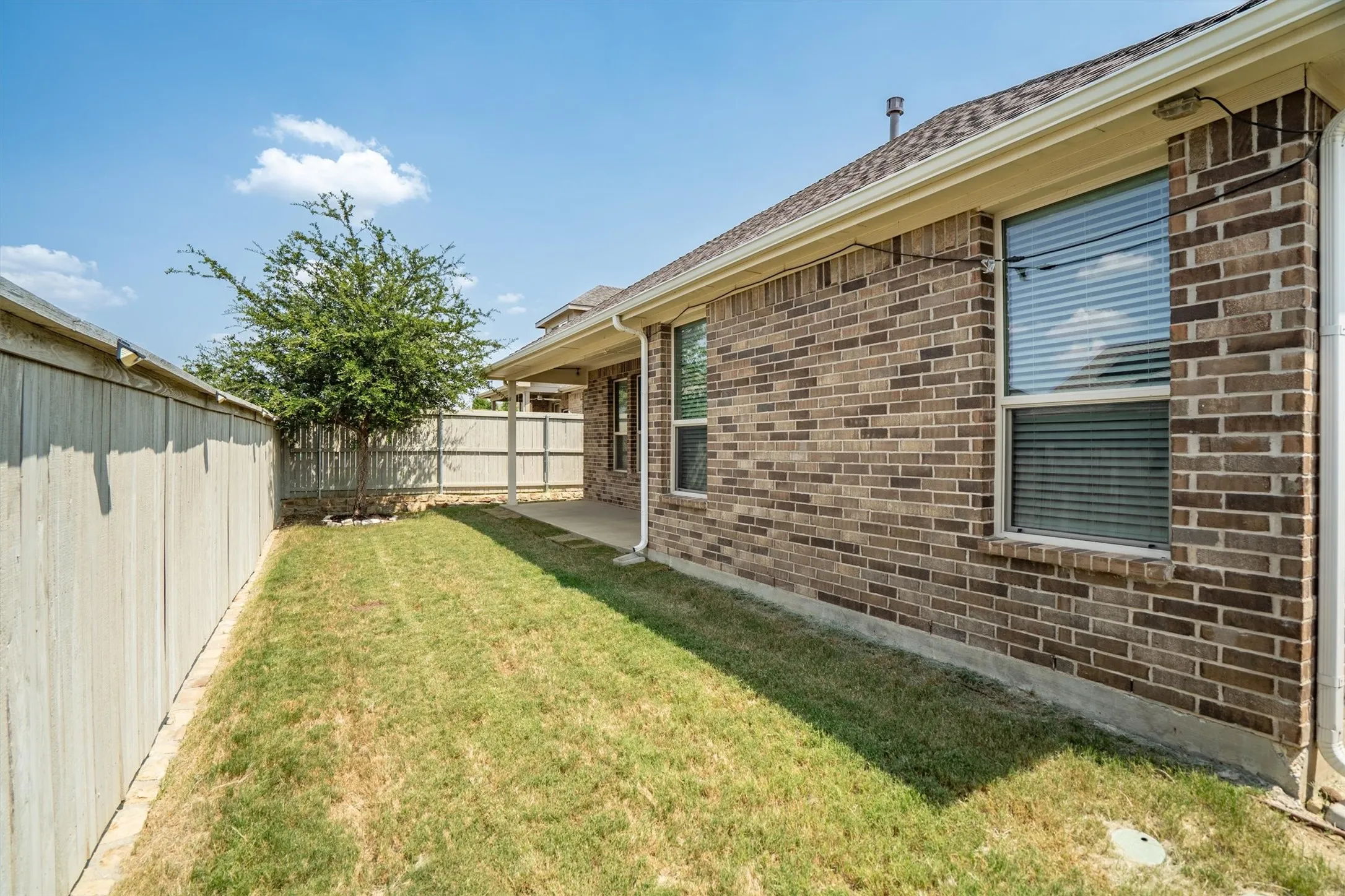 Low maintenance backyard