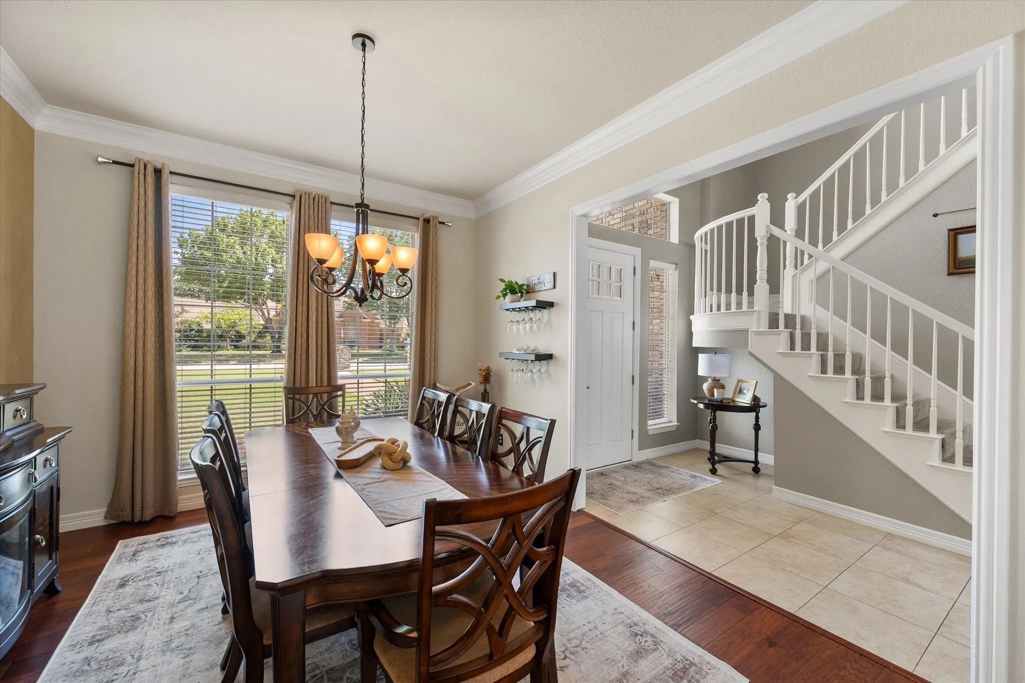 Dining room off the front entry way