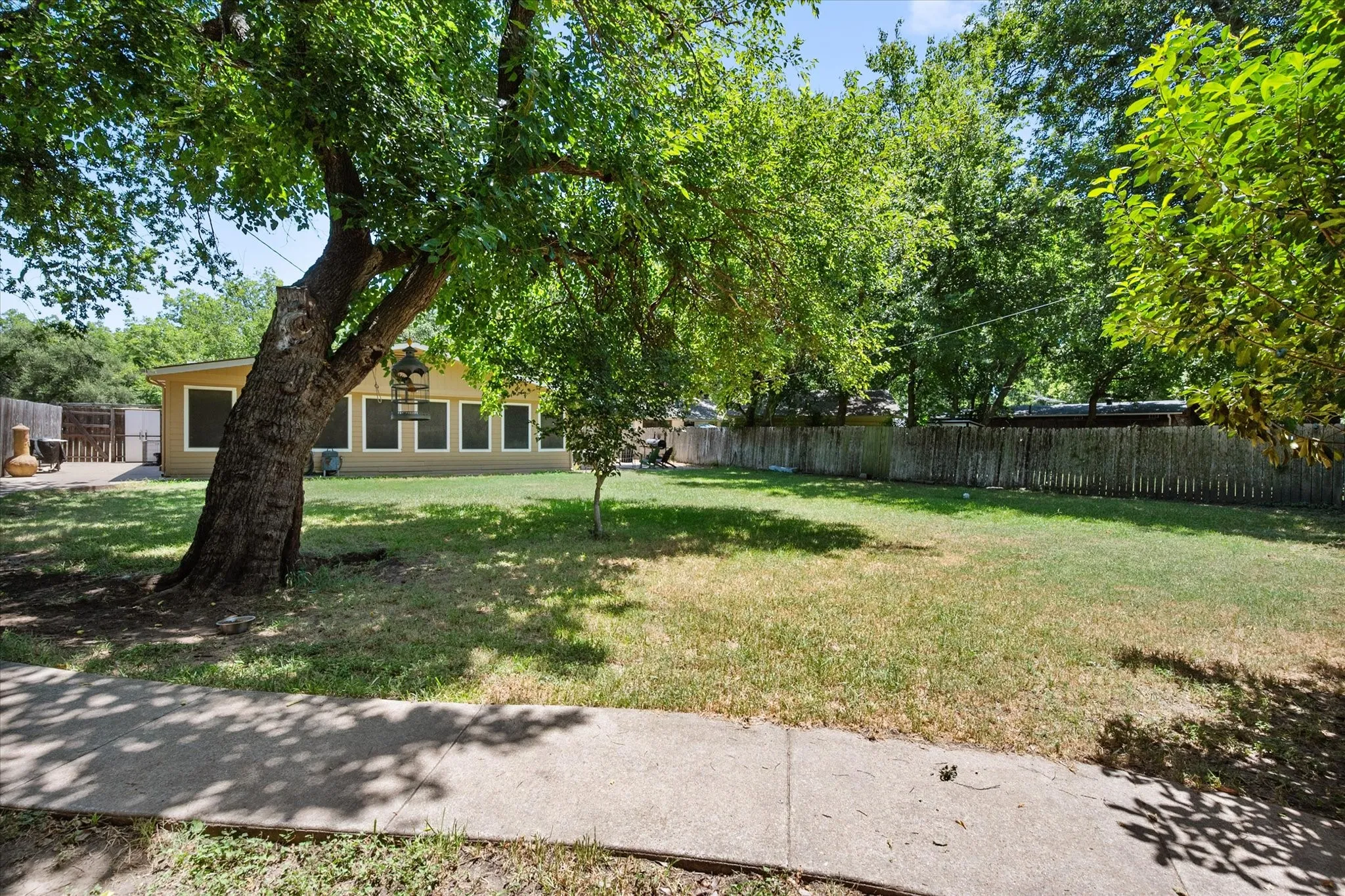 Large backyard